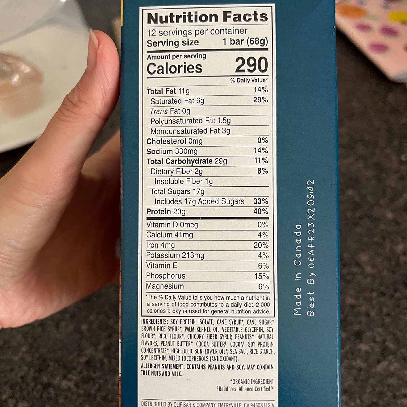 CLIF BUILDERS Protein Bars, Chocolatey Peanut Butter, Gluten Free, 12 ct customer photo 2