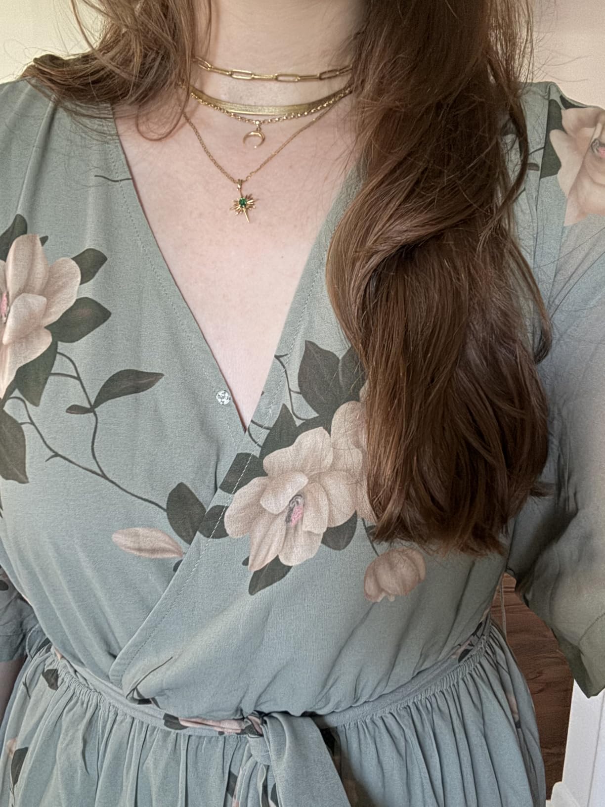 ANRABESS Womens Boho Floral Wedding Guest Maxi Dress customer photo 1
