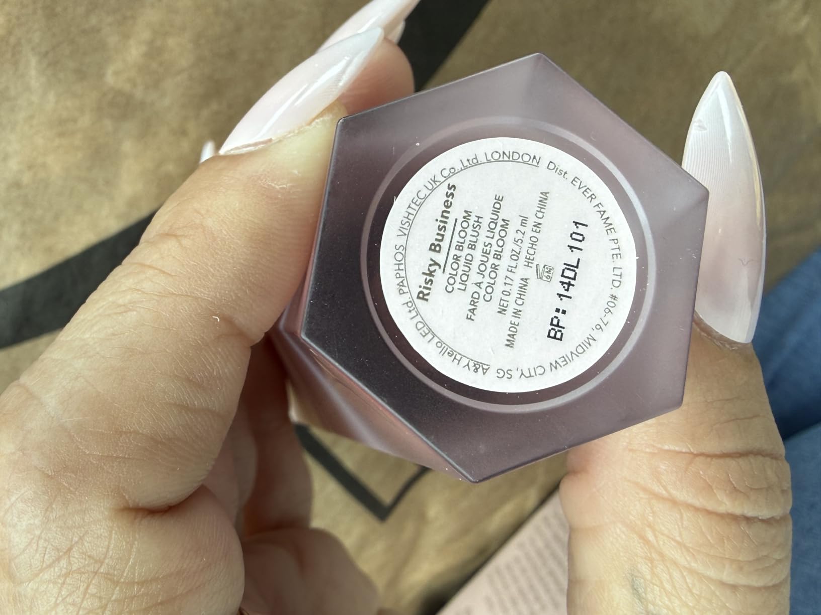 SHEGLAM Color Bloom Dayglow Liquid Blush Makeup for Cheeks Shimmer Finish - Love Cake customer photo 1