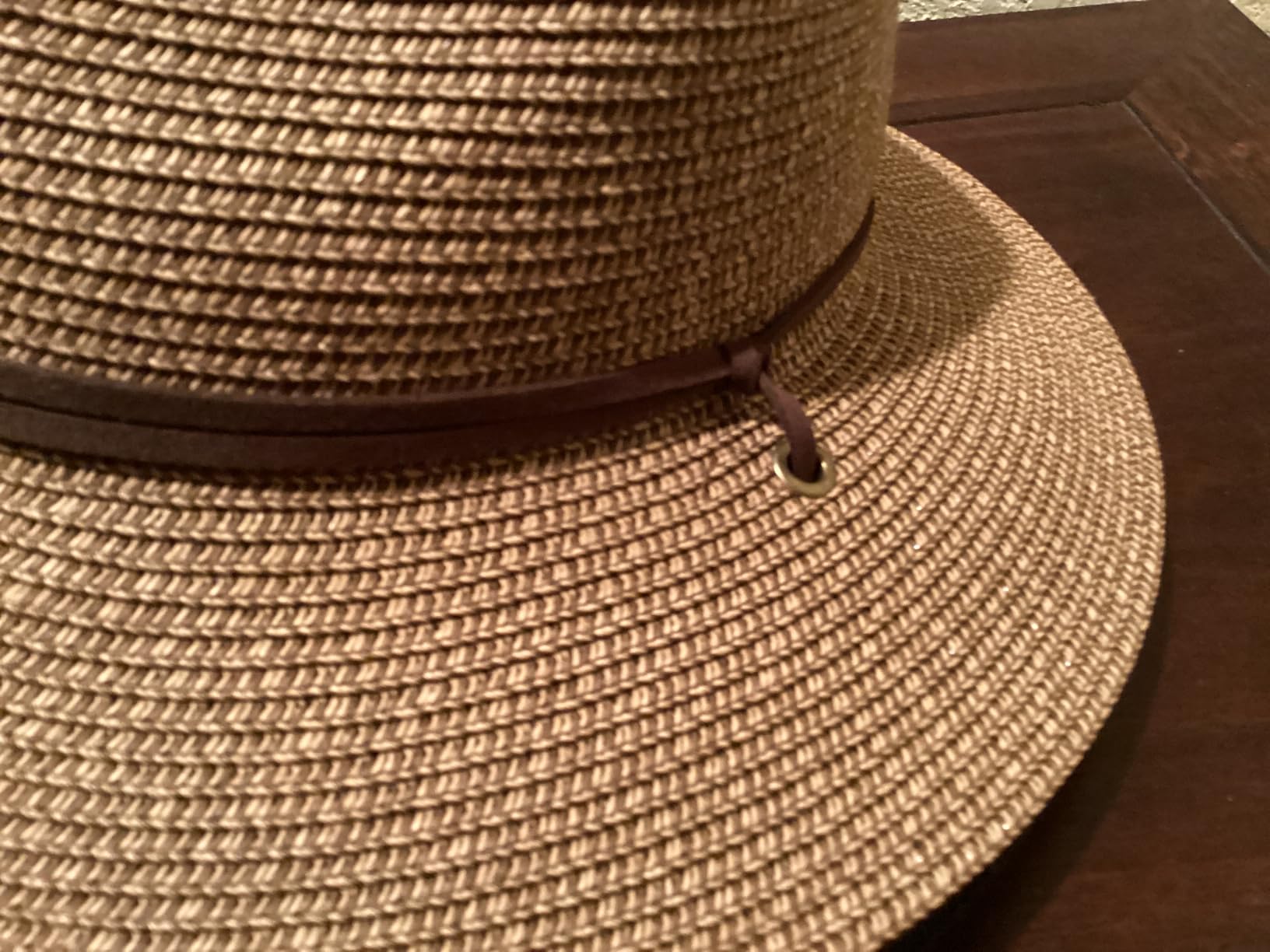 FURTALK Sun Hat Panama Fedora Straw Beach Hat with Wind Lanyard UPF customer photo 2