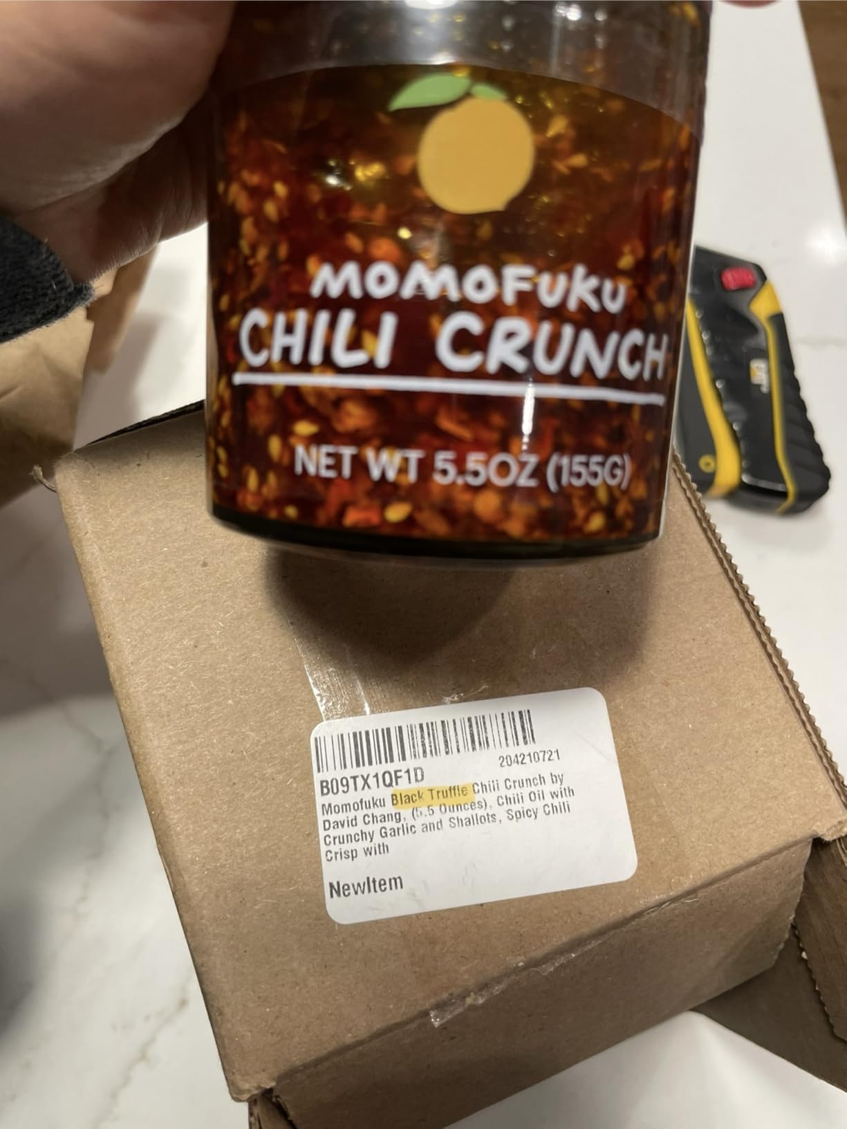 Momofuku Black Truffle Chili Crunch by David Chang, (5.5 Ounces), Chili Oil with Crunchy Garlic and Shallots, Spicy Chili Crisp with Real Truffle for Cooking as Sauce or Topping (Packaging May Vary) customer photo 2