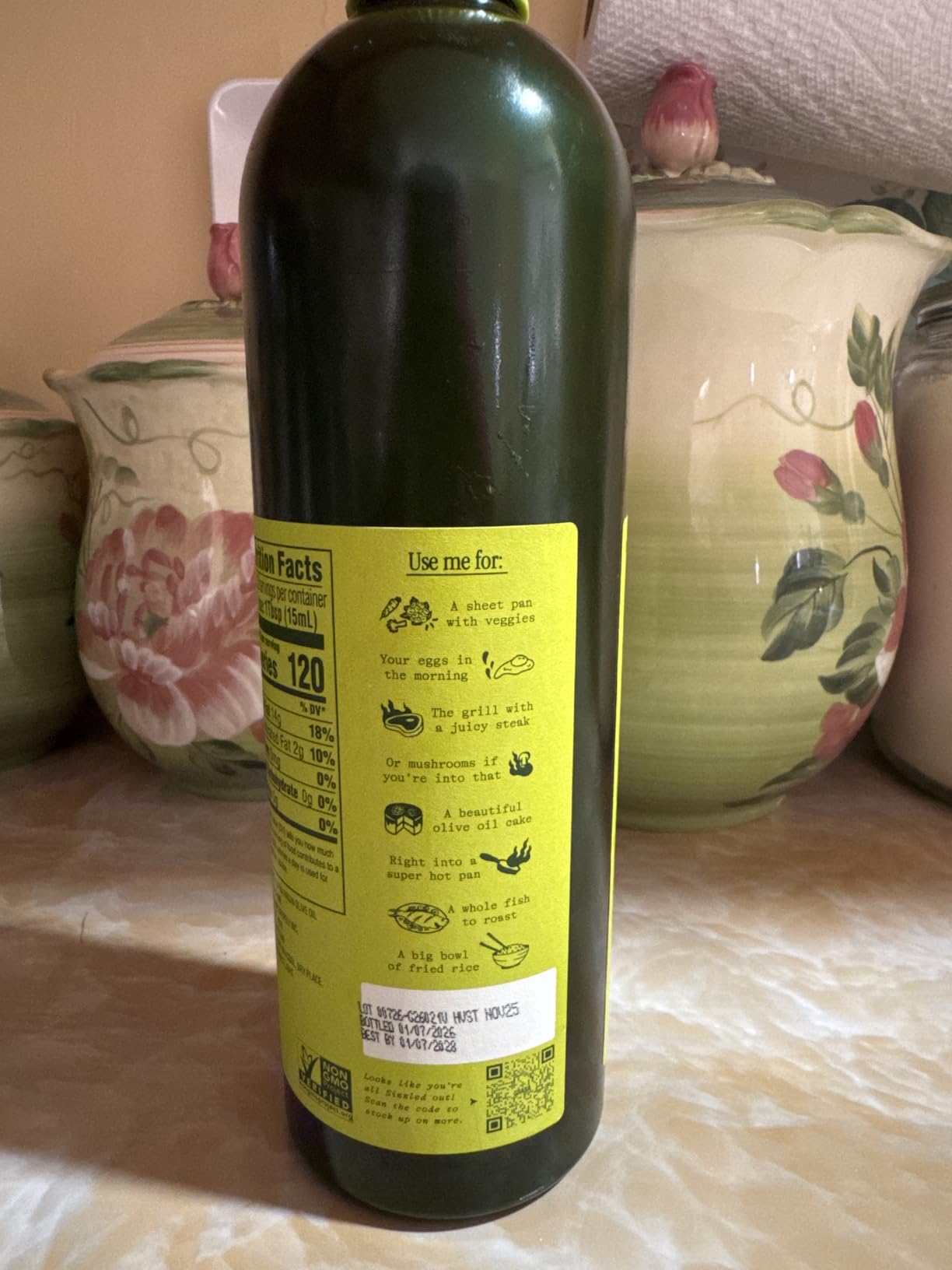Graza Sizzle Extra Virgin Olive Oil, Cooking Oil - High Polyphenol Peak Harvest EVOO Cooking Oil in a Squeeze Bottle - Single Origin Olive Oils from Spain - 25.3 Fl Oz (750ml) customer photo 1