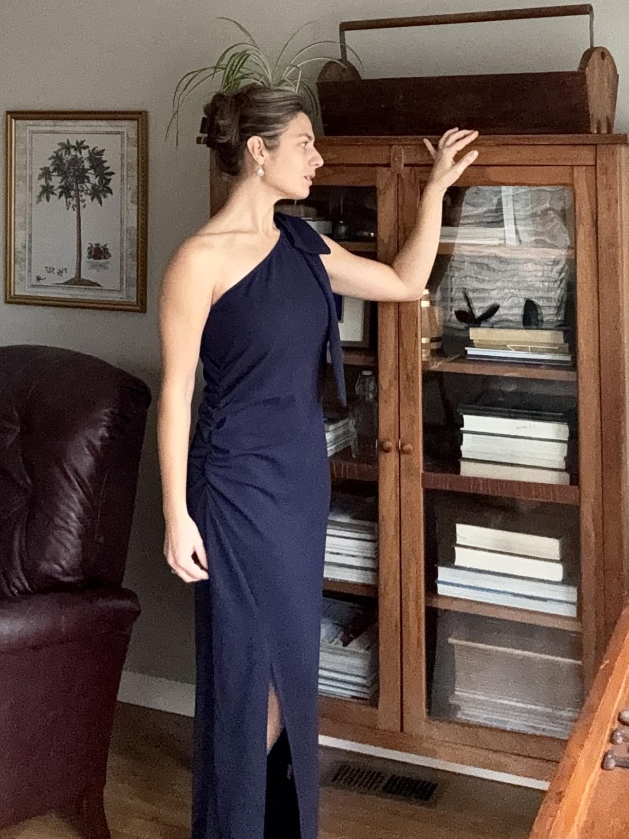 PRETTYGARDEN Women's One Shoulder Cocktail Maxi Dresses customer photo 2