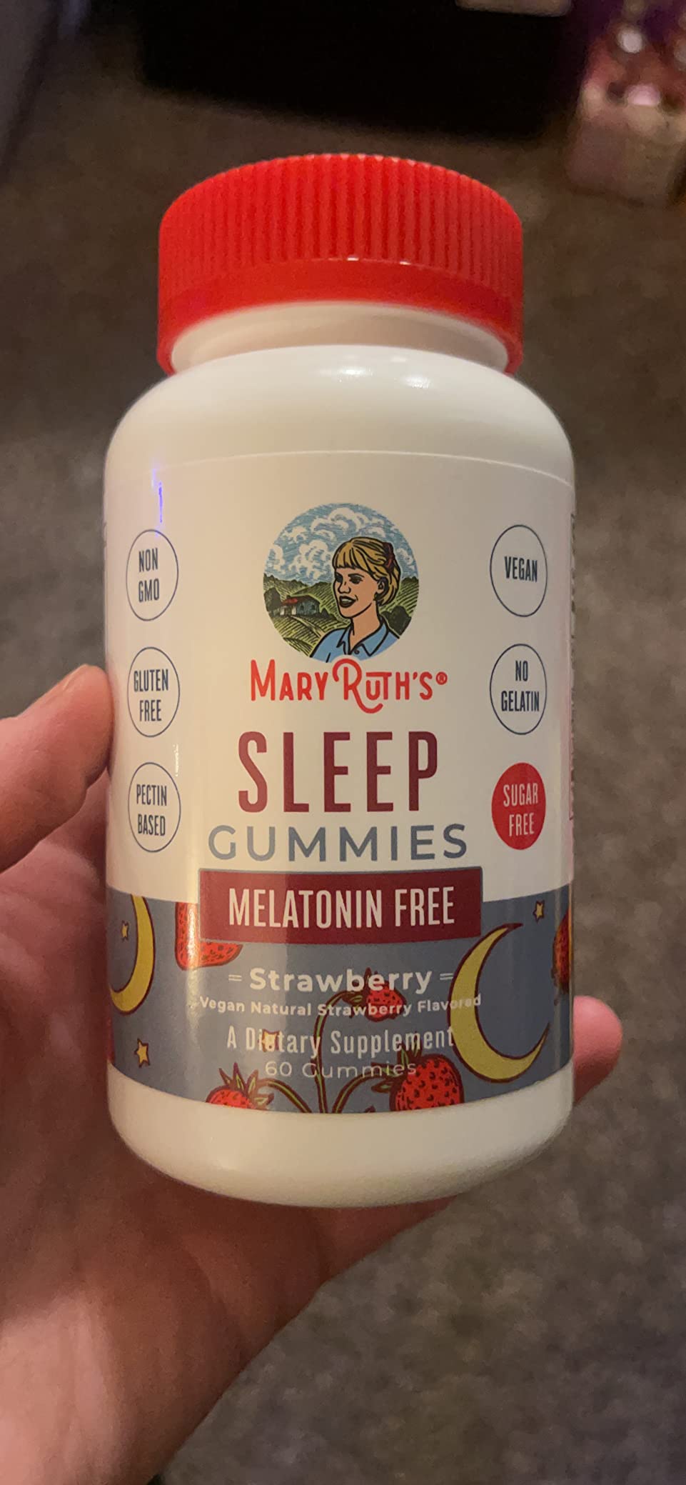 MARYRUTH'S Melatonin Free Sleep Gummies, L Theanine, Sugar Free, 60 Count customer photo 1