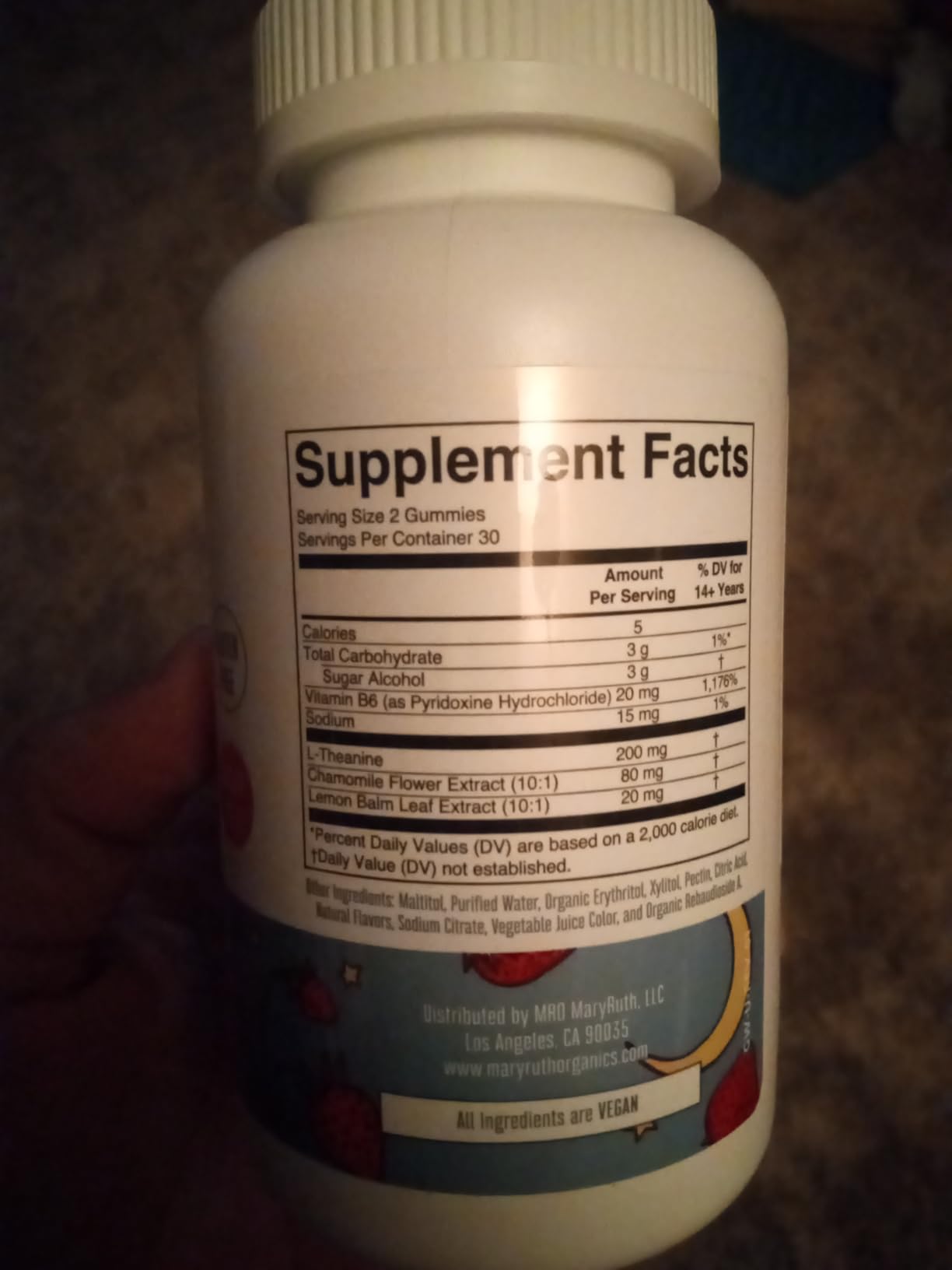 MARYRUTH'S Melatonin Free Sleep Gummies, L Theanine, Sugar Free, 60 Count customer photo 2