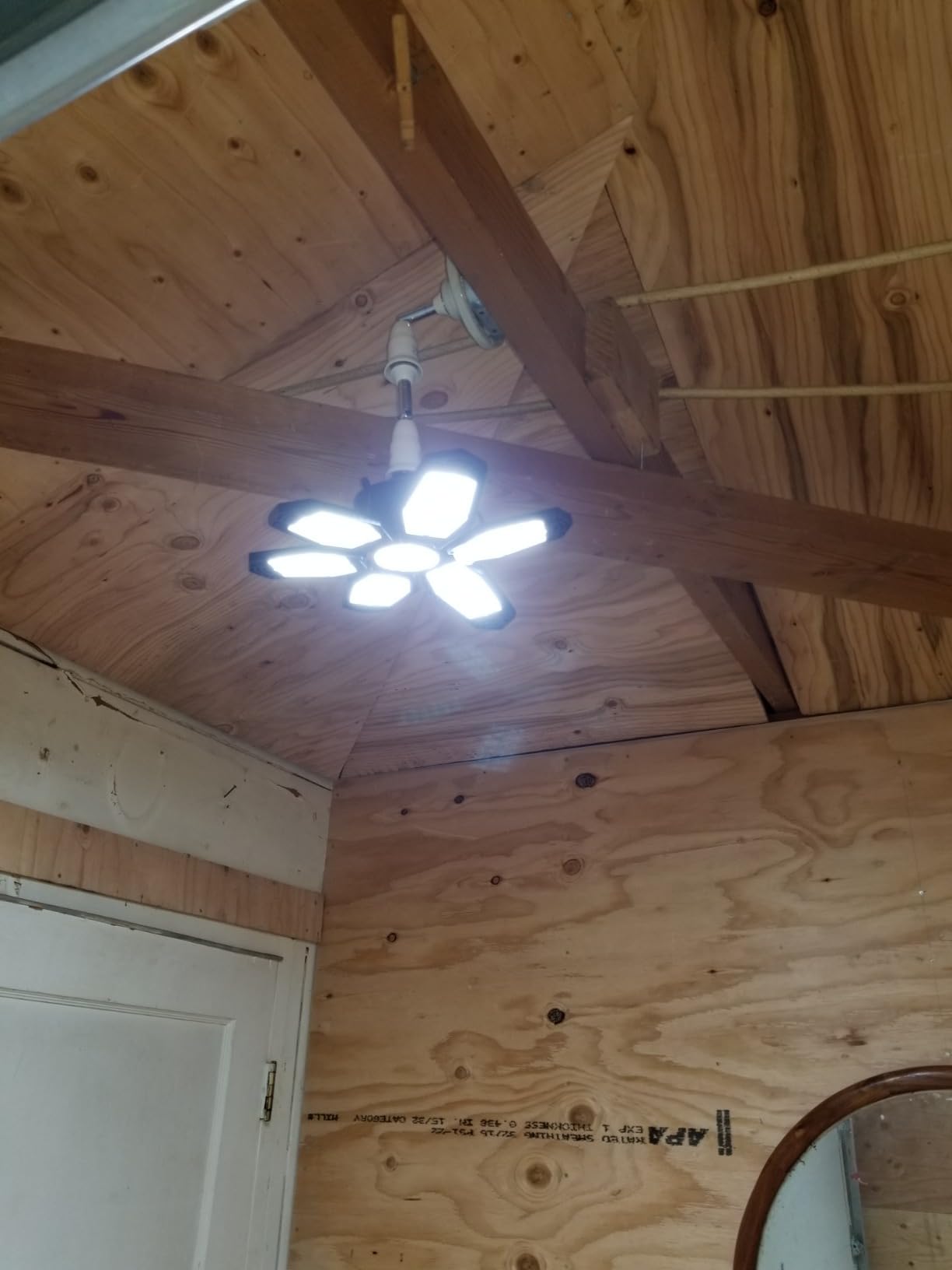 TANBABY 2 Pack LED Garage Lights, Deformable Ceiling Light, 30000LM 6500K customer photo 1