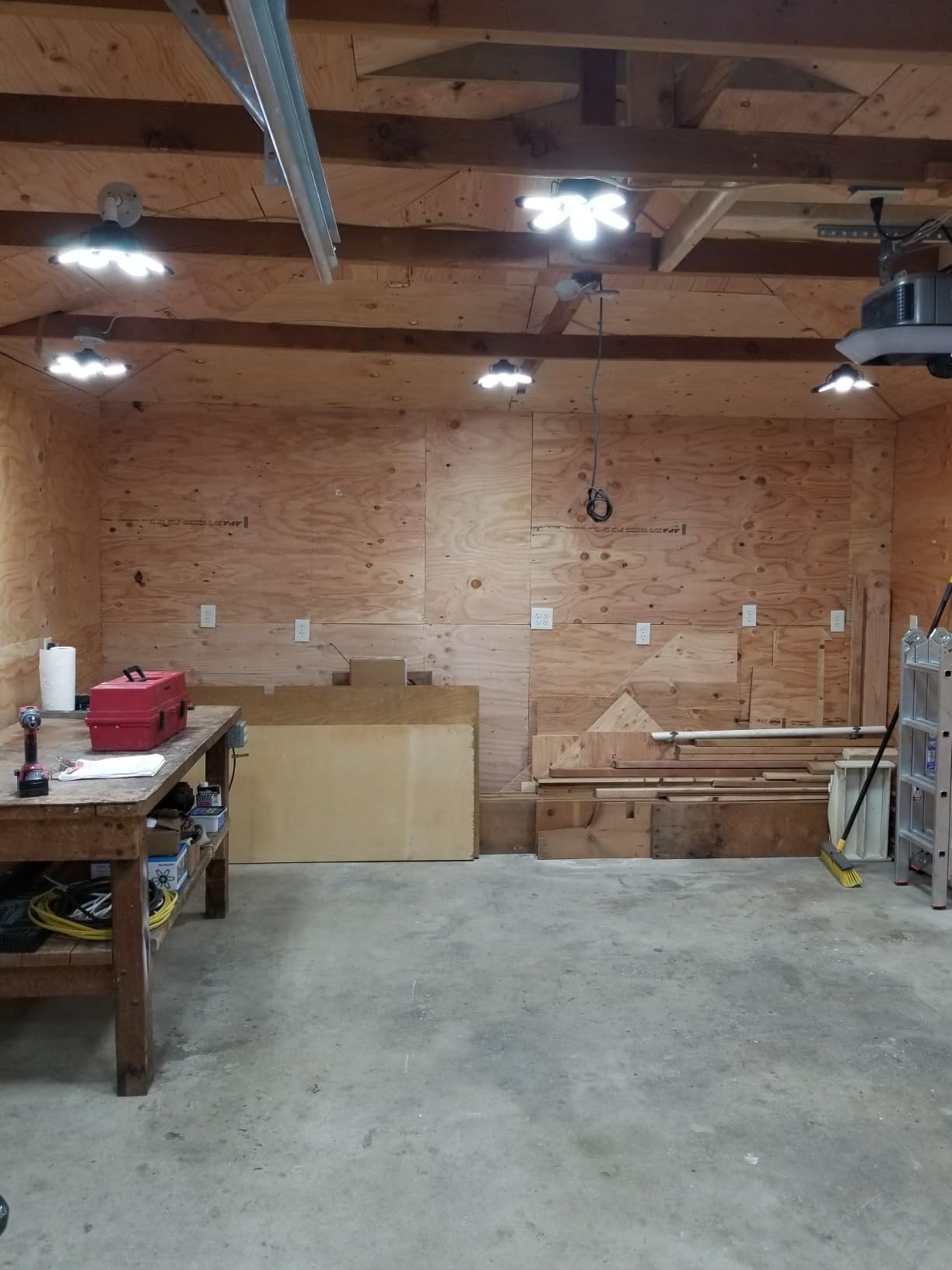 TANBABY 2 Pack LED Garage Lights, Deformable Ceiling Light, 30000LM 6500K customer photo 2