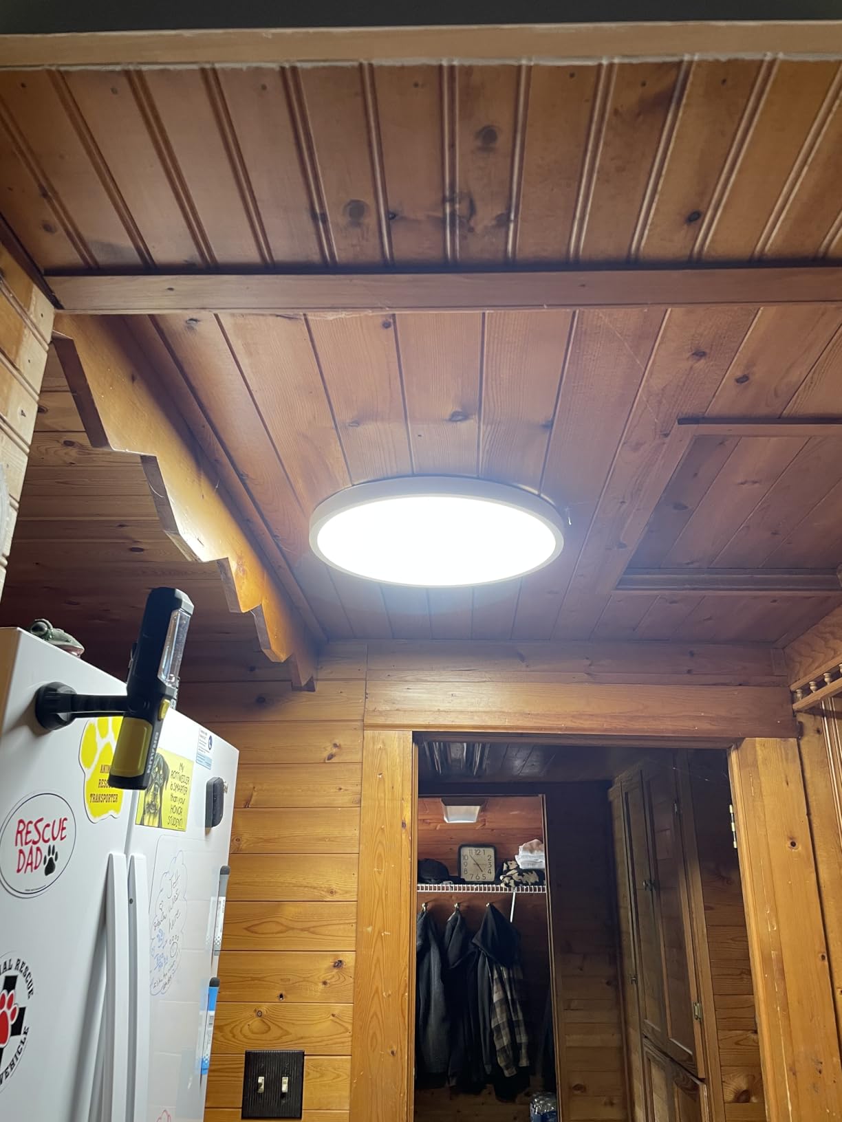 Allsmartlife LED Flush Mount Ceiling Light Fixture, 12inch 24W 2880lm CCT 3000K/4000K/6500K Thin Round Flat Panel Light Surface Mount for Kitchen, Bedroom, Laundry. Dimmable Ceiling Lamp customer photo 2