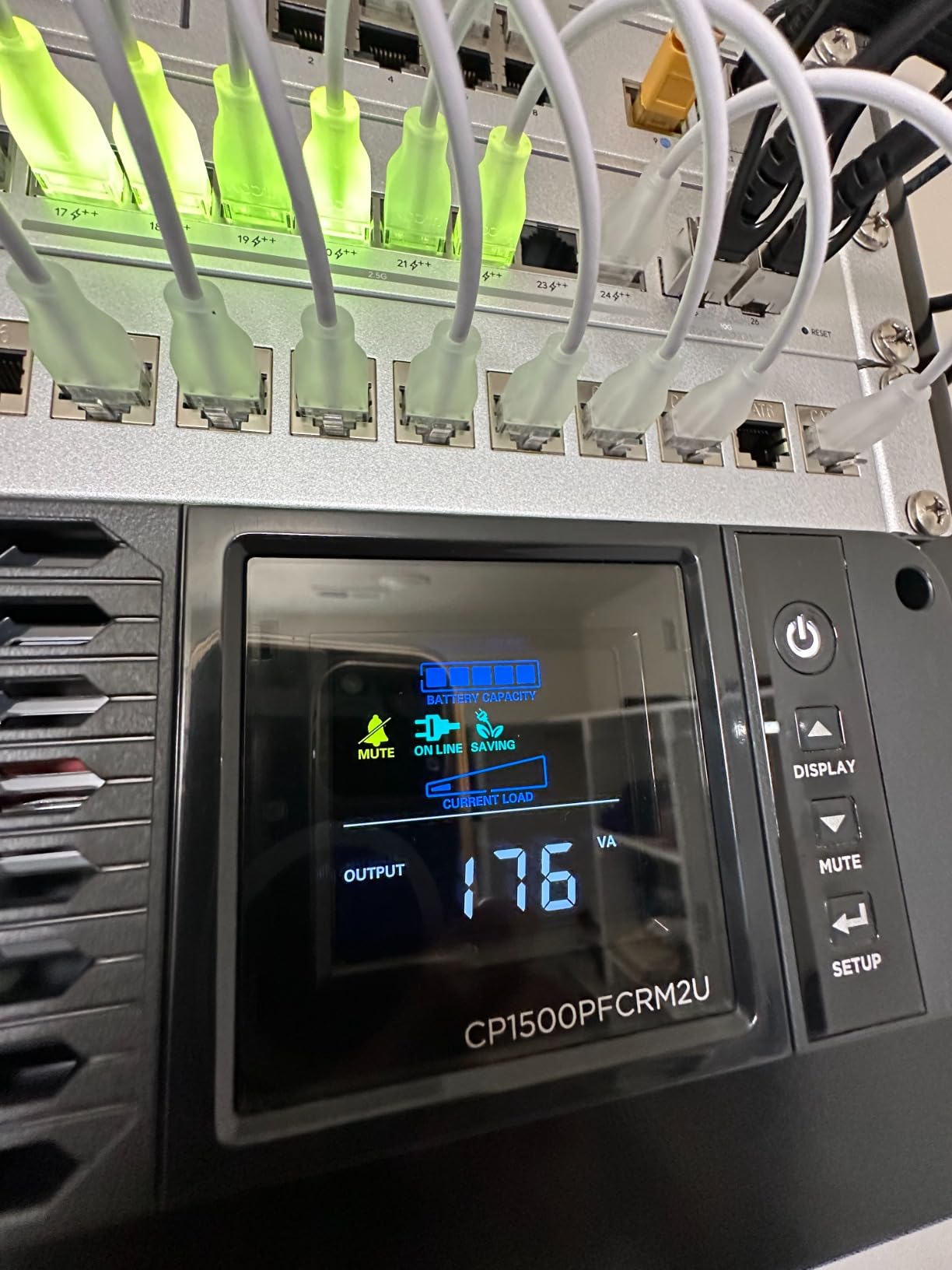 CyberPower CP1500PFCRM2U PFC Sinewave UPS Battery Backup | 1500VA/1000W, 8 Outlets, AVR, Short Depth 2U Rackmount, UL Certified customer photo 1