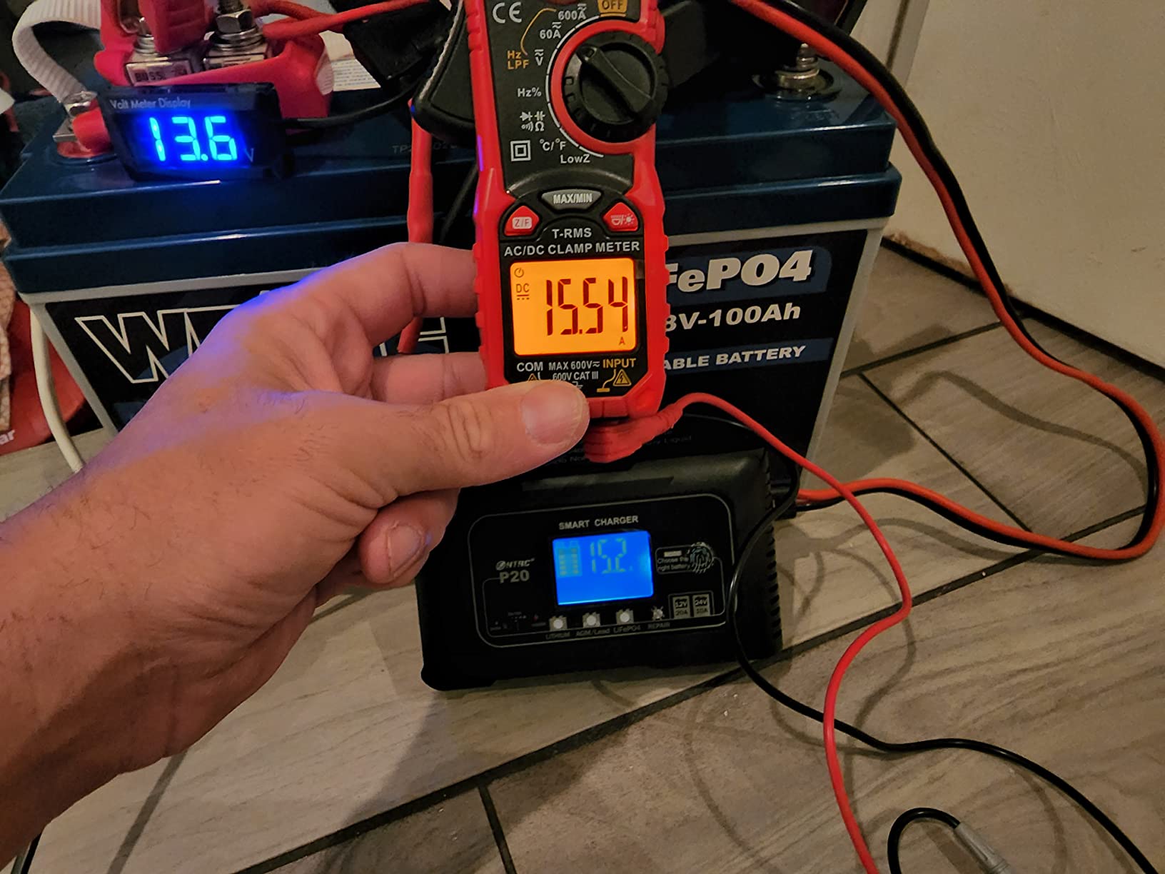 20-Amp Smart Battery Charger,Lithium,LiFePO4,Lead-Acid(AGM/Gel/SLA..) Car Battery Charger,Trickle Charger, Maintainer/deep Cycle Charger,12V/20A and 24V/10A,for Boat,Motorcycle,Lawn Mower,Golf cart.. customer photo 1