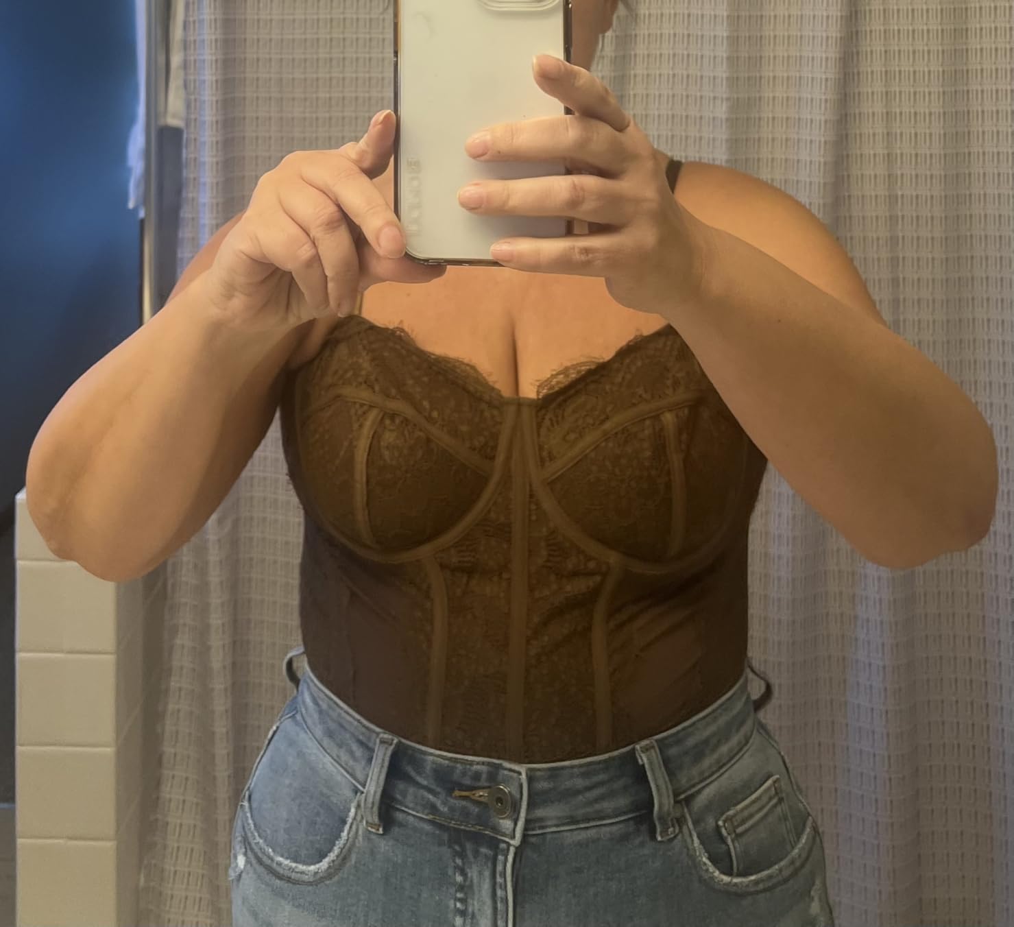 Dealmore Corset Tops for Women Going Out Fall Fashion Crop Sexy Lace Outfit customer photo 2