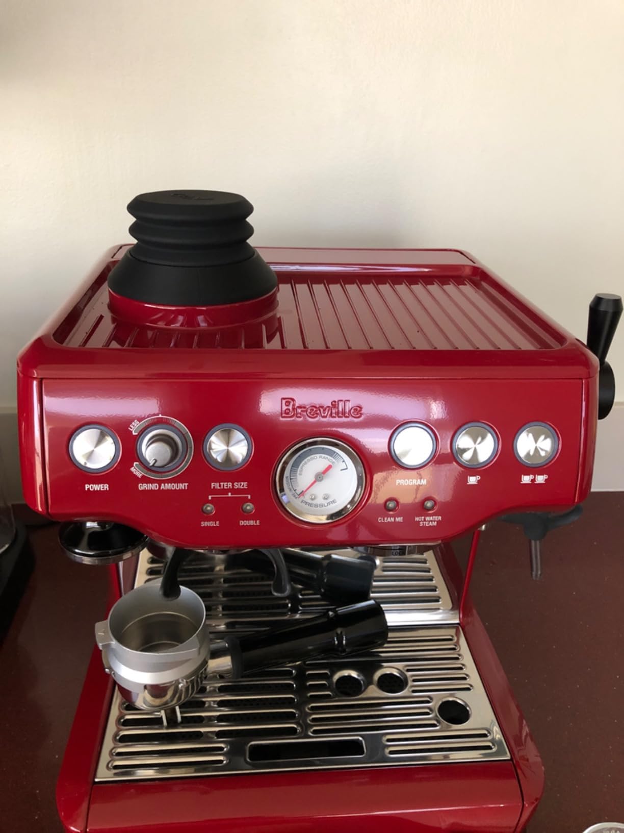 Single Dose Hopper with Silicone Bellows and Anti-Popcorning Weight | Compatible with Breville Barista Express, Pro, Touch, and Impress | Black customer photo 1