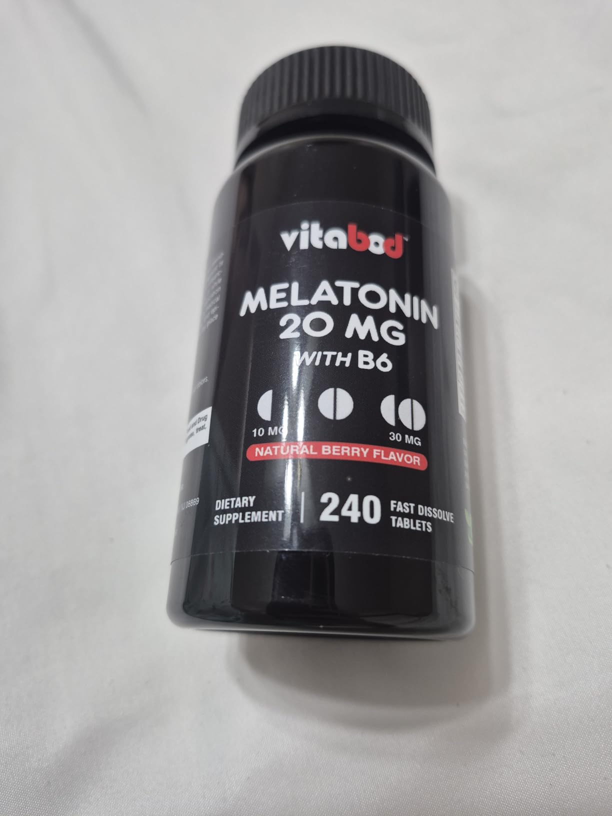 Vitabod Melatonin 20 mg Fast Dissolve Tablets with Vitamin B6, 240 Ct customer photo 1