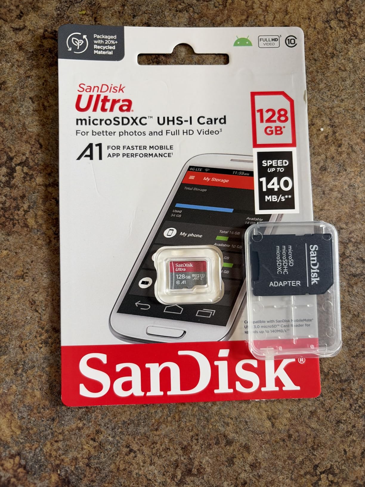 SANDISK 256GB Ultra microSDXC UHS-I Memory Card with Adapter - Up to 150MB/s, C10, U1, Full HD, A1, MicroSD Card - SDSQUAC-256G-GN6MA | Adapter included, Up to 150MB/s, UHS-I, U1, Class 10, A1, Full HD video customer photo 1