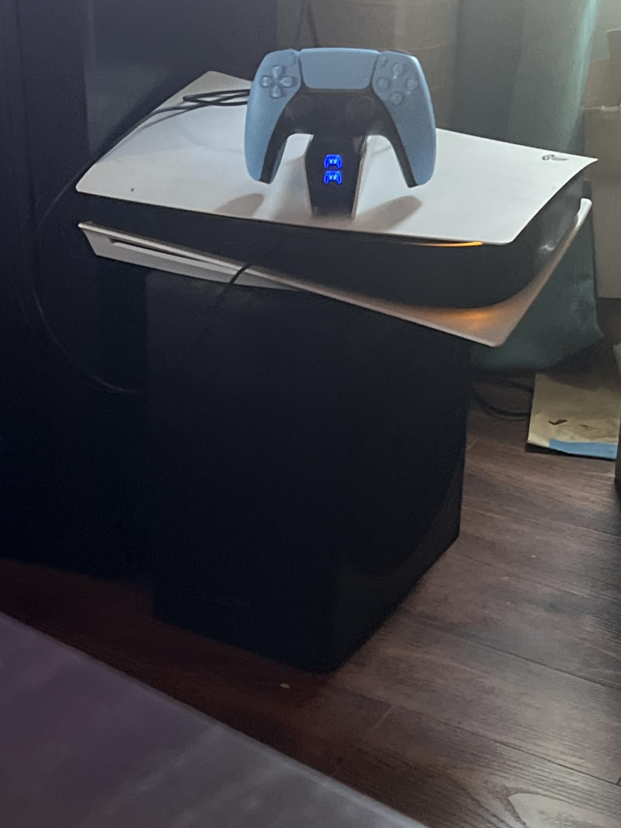 Controller Charging Station for PlayStation 5 Dualsense Controller with Dual Stand Charger Dock, Upgrade Charger for PS5 Accessories Fast Charging Cable, Charging Station Black for PS5 customer photo 1