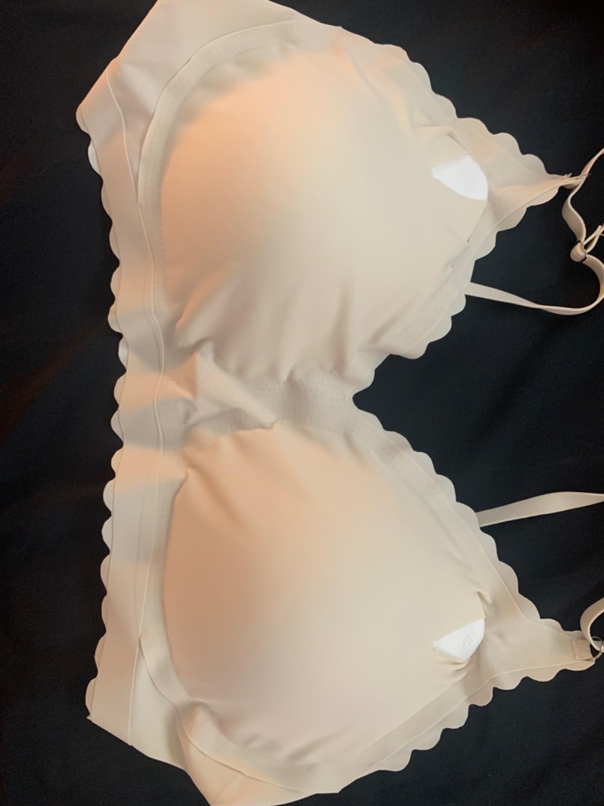 DEANGELMON V Neck Bra Padded Seamless Adjustable Straps Bralettes Everyday Basic Sleeping Bras Multiple Pack customer photo 2