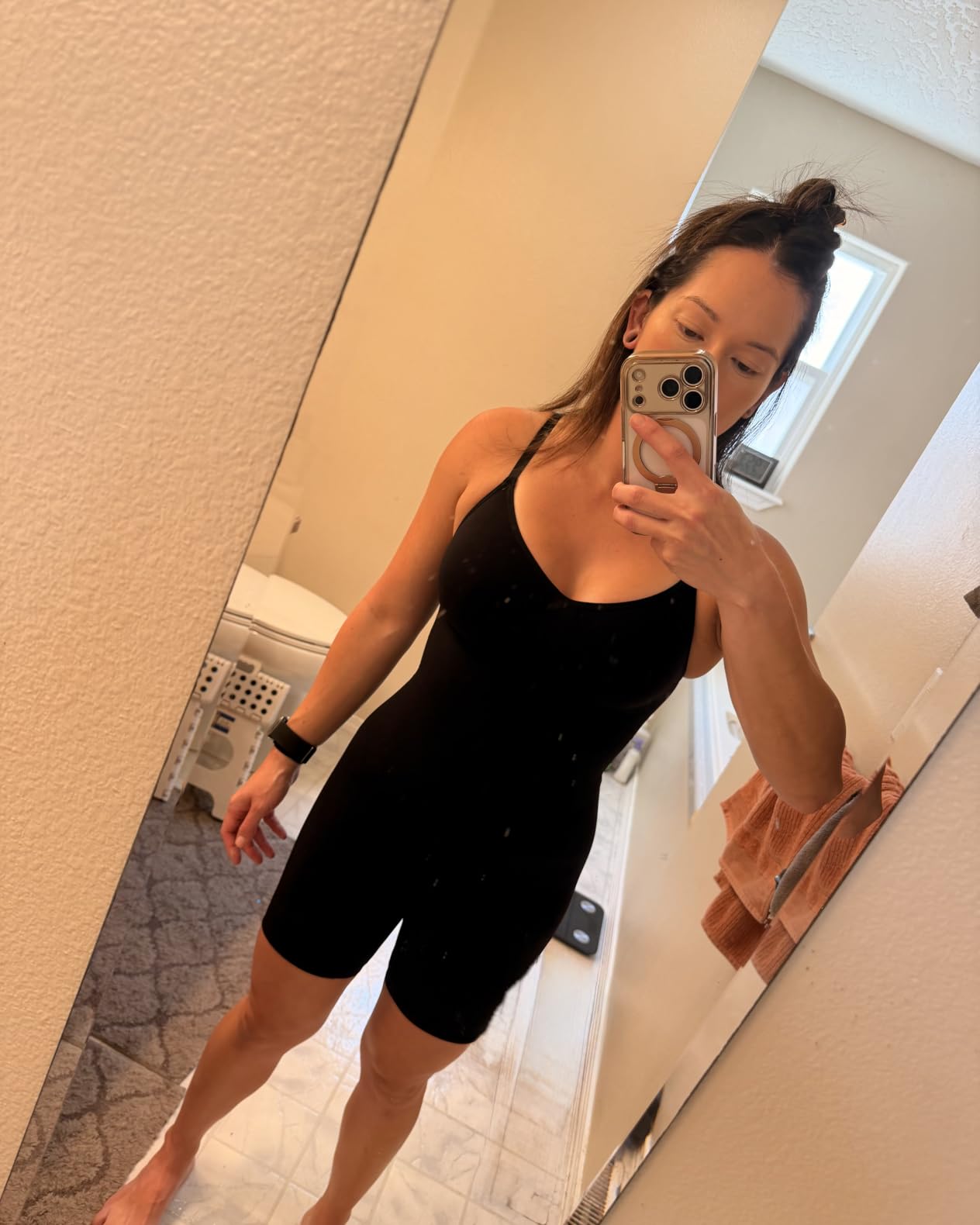 SHAPERX Shapewear for Women Tummy Control Bodysuit Mid Thigh Body Shaper Shorts for a Lifted Look customer photo 1