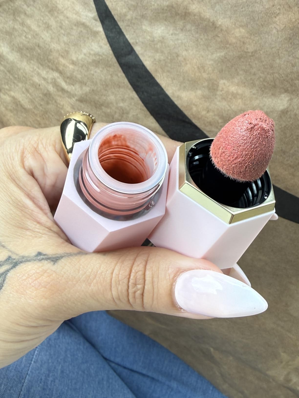 SHEGLAM Color Bloom Liquid Blush Makeup for Cheeks Matte Finish-Love Cake customer photo 1