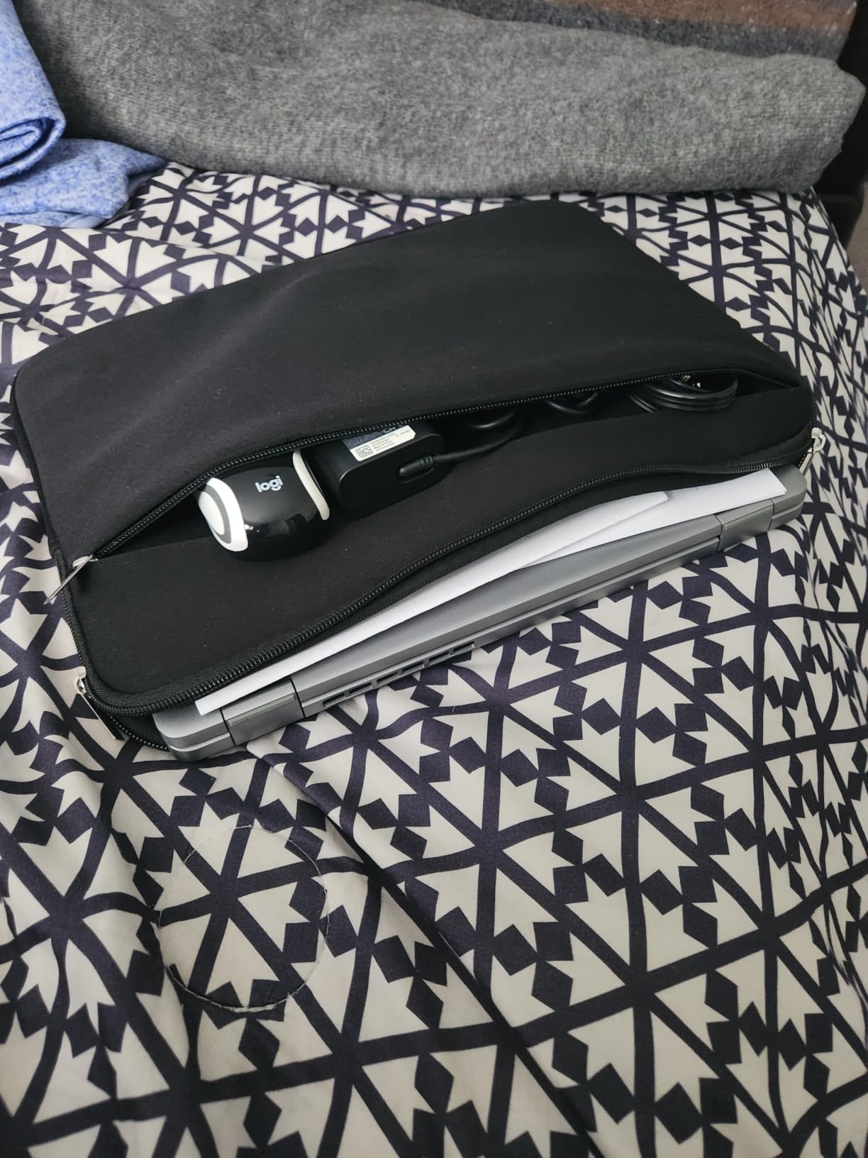 Laptop Sleeve 15.6 inch, Durable Slim Computer Carrying Bag Protective Case customer photo 2
