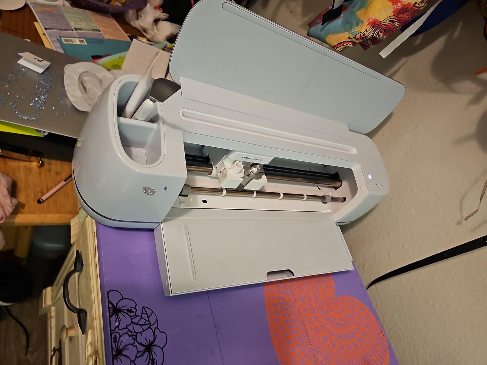 Cricut Maker 3 & Digital Content Library Bundle - Includes 30 Images in Design Space App - Smart Cutting Machine, 2X Faster & 10X Cutting Force, Cuts 300+ Materials, Blue, Leather,Vinyl customer photo 2