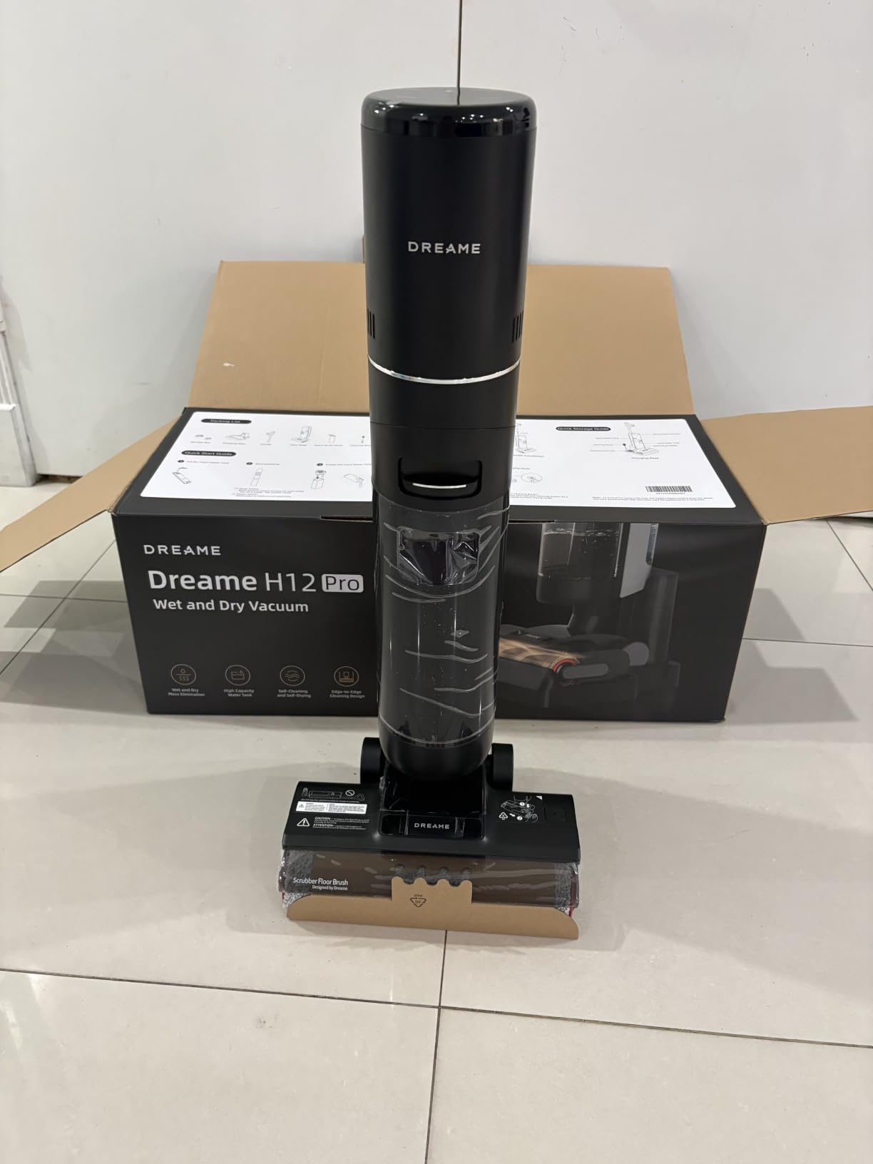 DREAME H12 PRO Vacuum Mop, Wet Dry Vacuum Cleaner for Hard Floor, Vacuum and Mop at The Same Time for Wet & Dry Messes, Auto Self-Cleaning, Edge to Edge Cleaning with Hot Air Drying customer photo 1