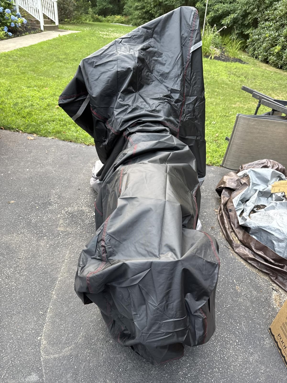 Motorcycle Cover 600D Waterproof for Touring Models Harley Davidson Road King,Road Glide,Street Glide, Electra Glide,Low Rider-ST Indoor & Outdoor Storage Gray customer photo 1