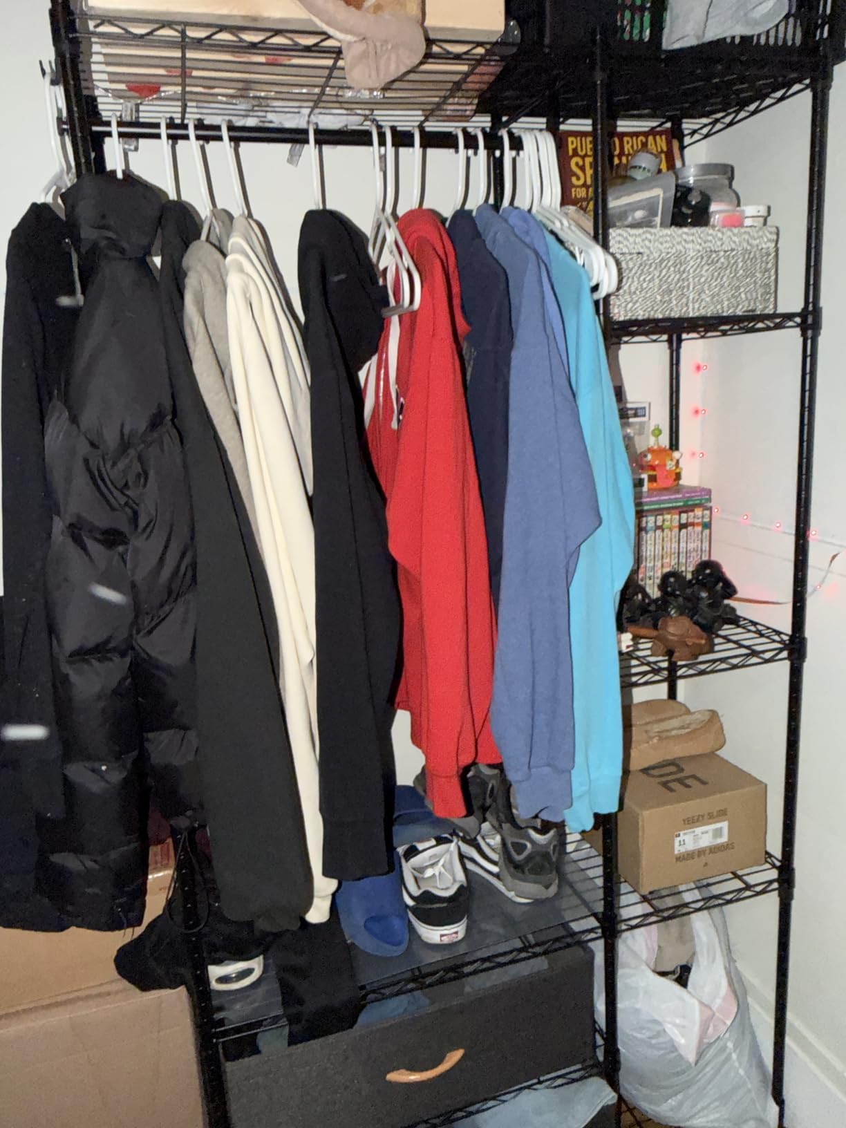 Ulif F3 Heavy Duty Clothes Rack（With Fabric Drawers）Freestanding Clothing Racks for Hanging Clothes，Adjustable Closet Organizer System，Portable Garment Rack 40