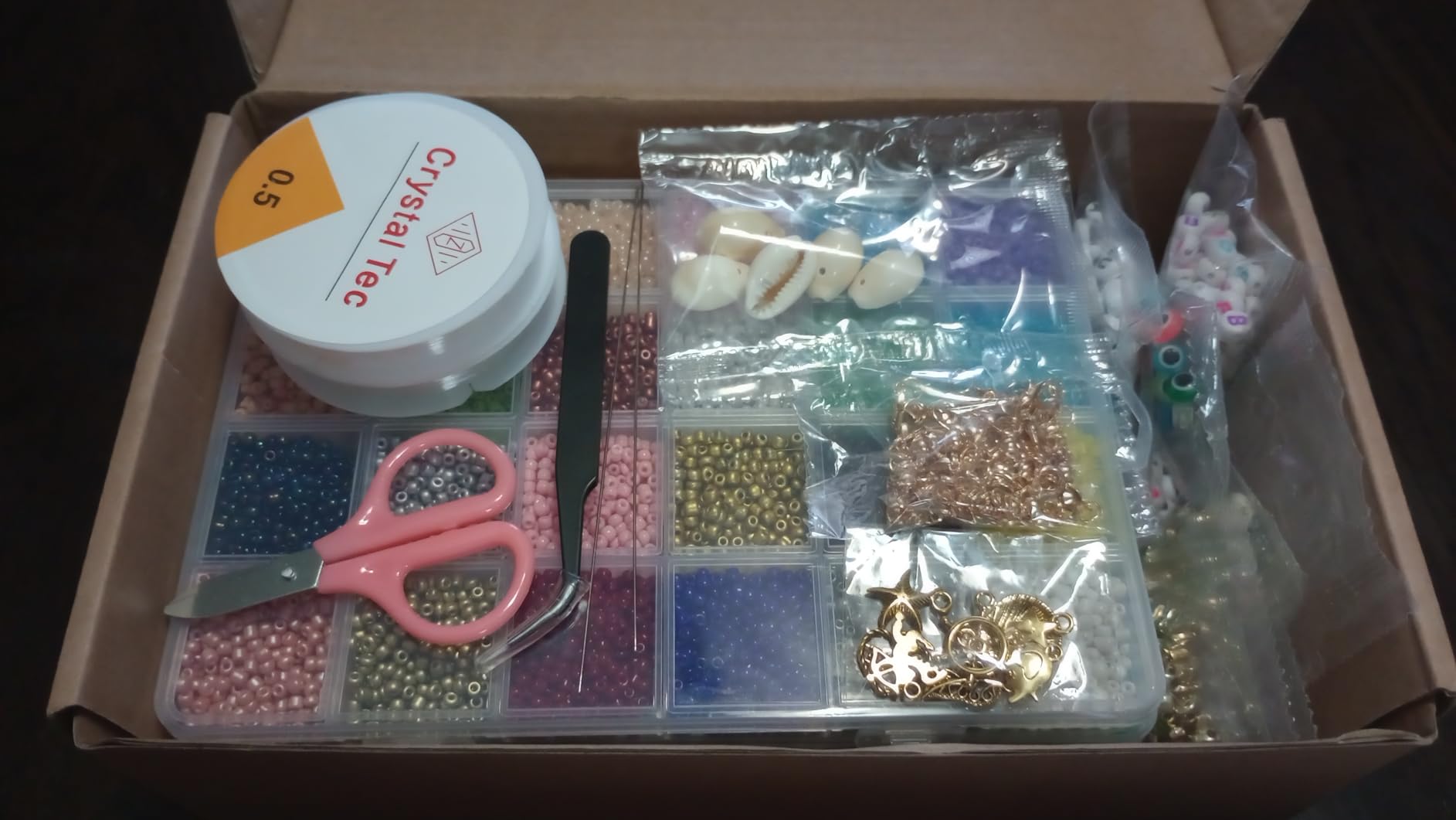 54000pcs Glass Seed Beads for Jewelry Making Kit, 120 Colors 2mm Small Beads Kit Bracelet Beads with Letter Evil Eye Beads Jump Rings & Charms Pendants for Bracelets Making, DIY, Adult Craft Supplies customer photo 1