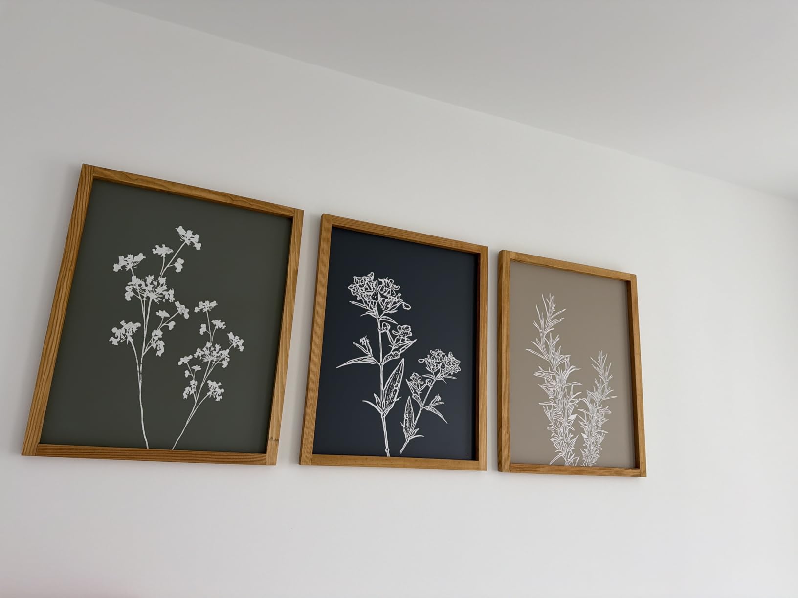Framed Boho Wall Art Set of 4 for Wooded Minimalist Botanical Print Wall Art for Rustic Vintage Farmhouse Home Kitchen Wall Decor (Brown, 11x14) customer photo 1