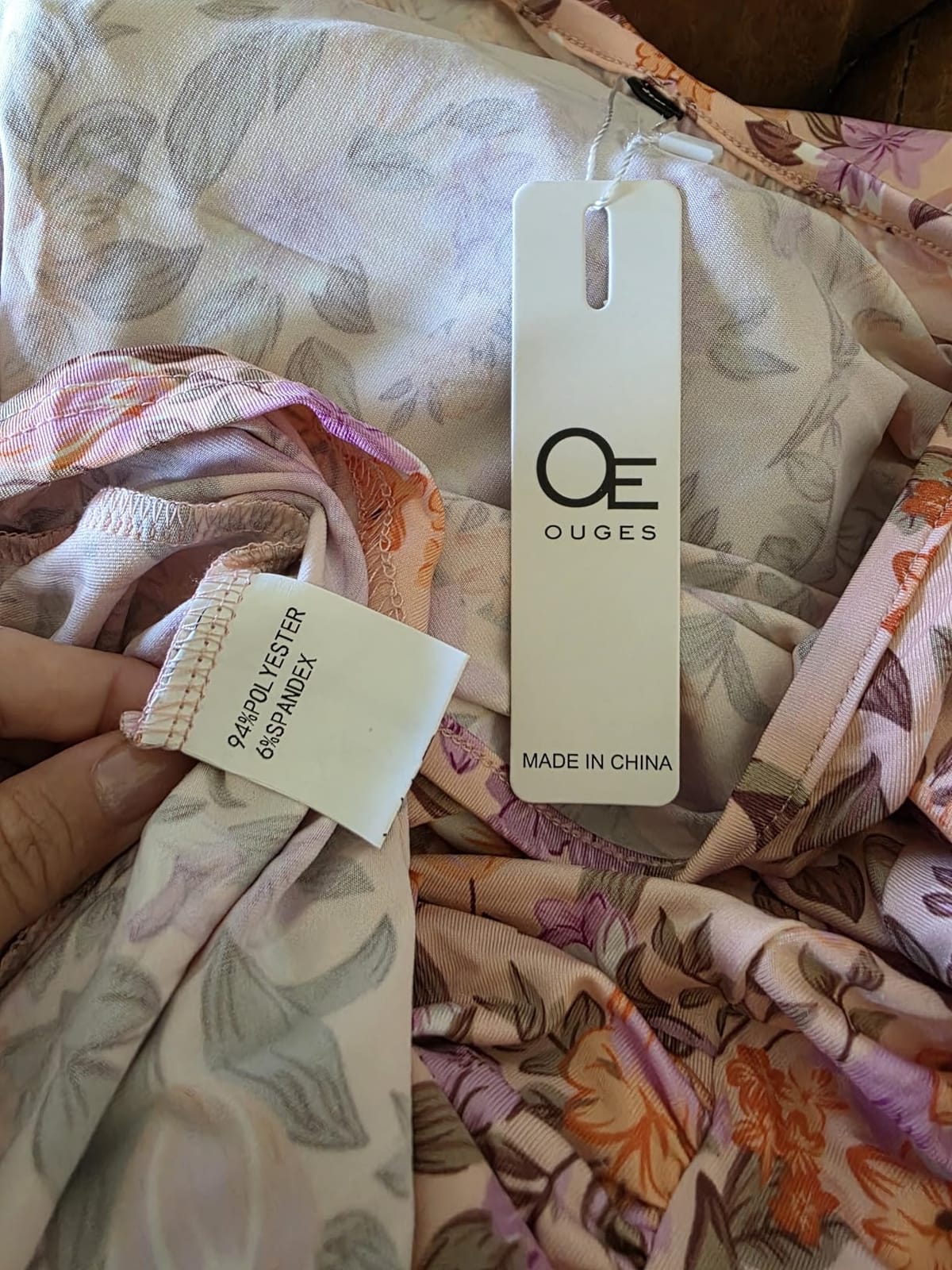 OUGES Women's Wrap V Neck Summer Maternity Photoshoot Dress with Pockets customer photo 1