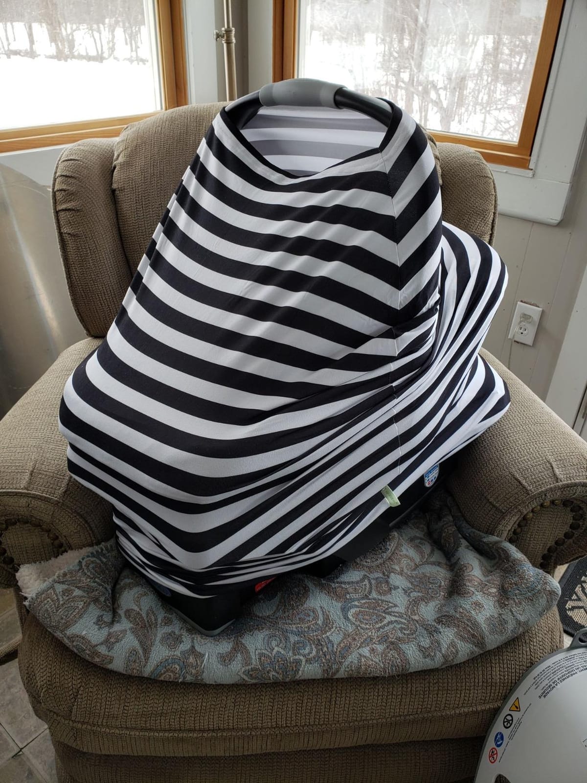 KeaBabies Nursing Cover, Multi Use Breastfeeding Cover (Herringbone) customer photo 2