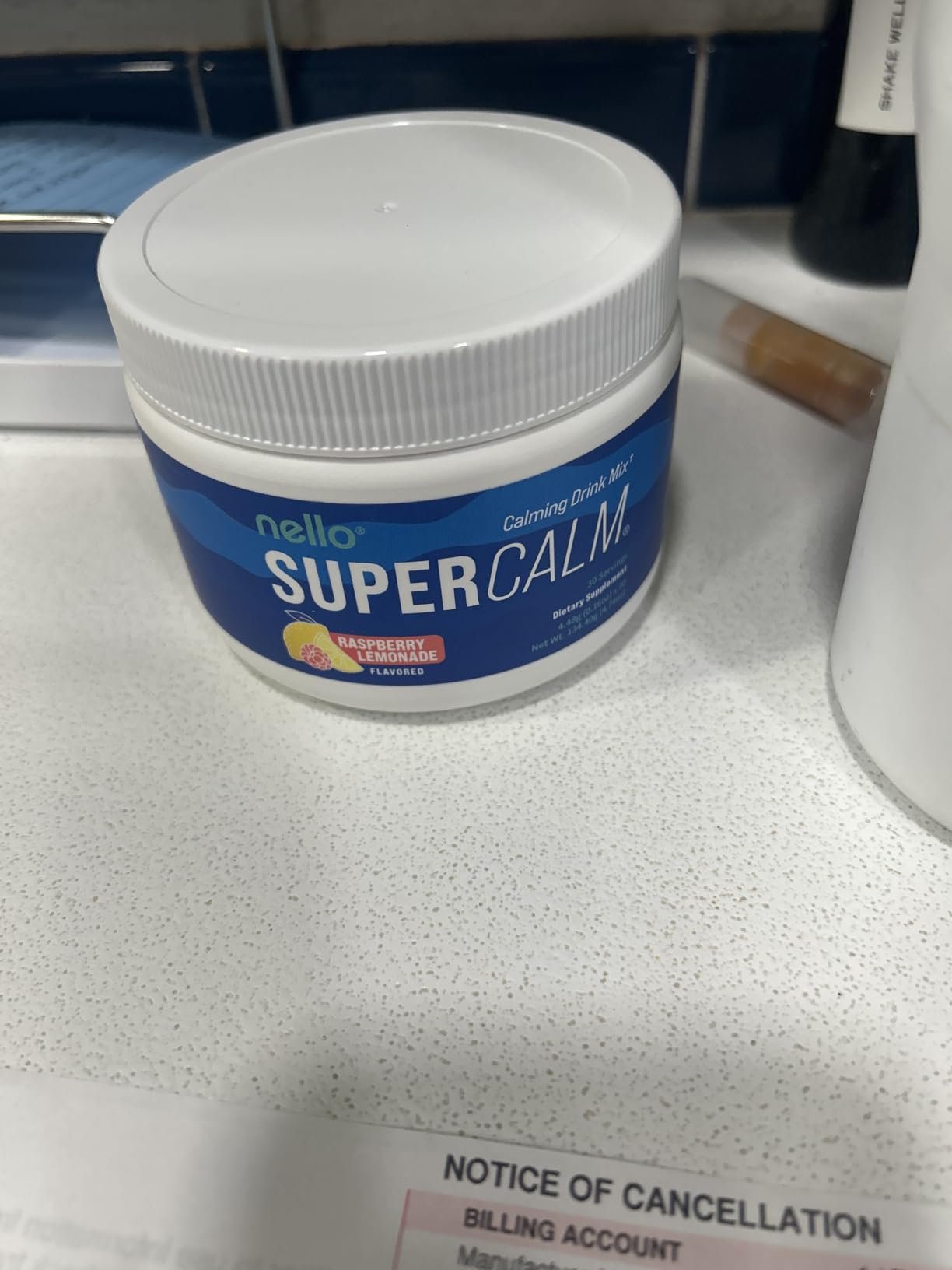 Nello Supercalm Powdered Drink Mix, Cortisol Reducer and Sleep Aid Supplement, L Theanine, Ksm-66 Ashwagandha, Magnesium Glycinate, Vitamin D 3, No Sugar, Non GMO, On The Go, 20 Ct, Raspberry Lemonade customer photo 2