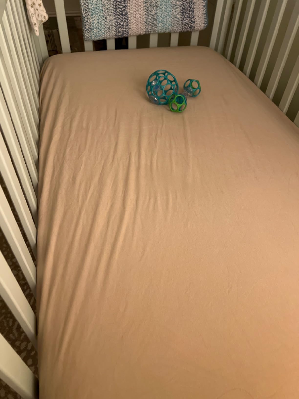 2-Pack Waterproof Baby Crib Sheets for Boys, Girls, 52x28 (Ecru) customer photo 1