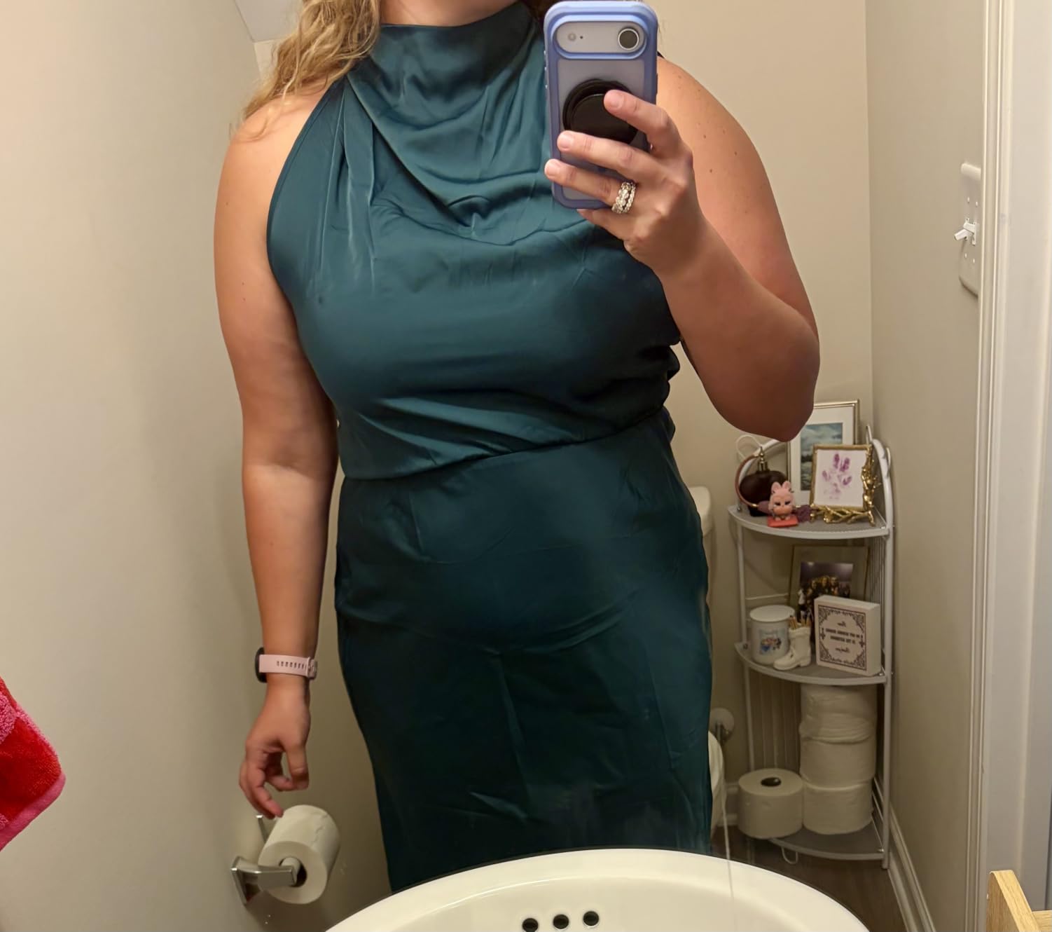 PRETTYGARDEN Women's Summer Satin Maxi Cocktail Dress customer photo 1