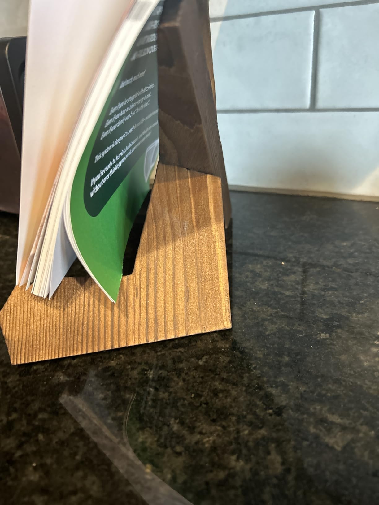 Cookbook Stand, Wooden Recipe Book Holder customer photo 1