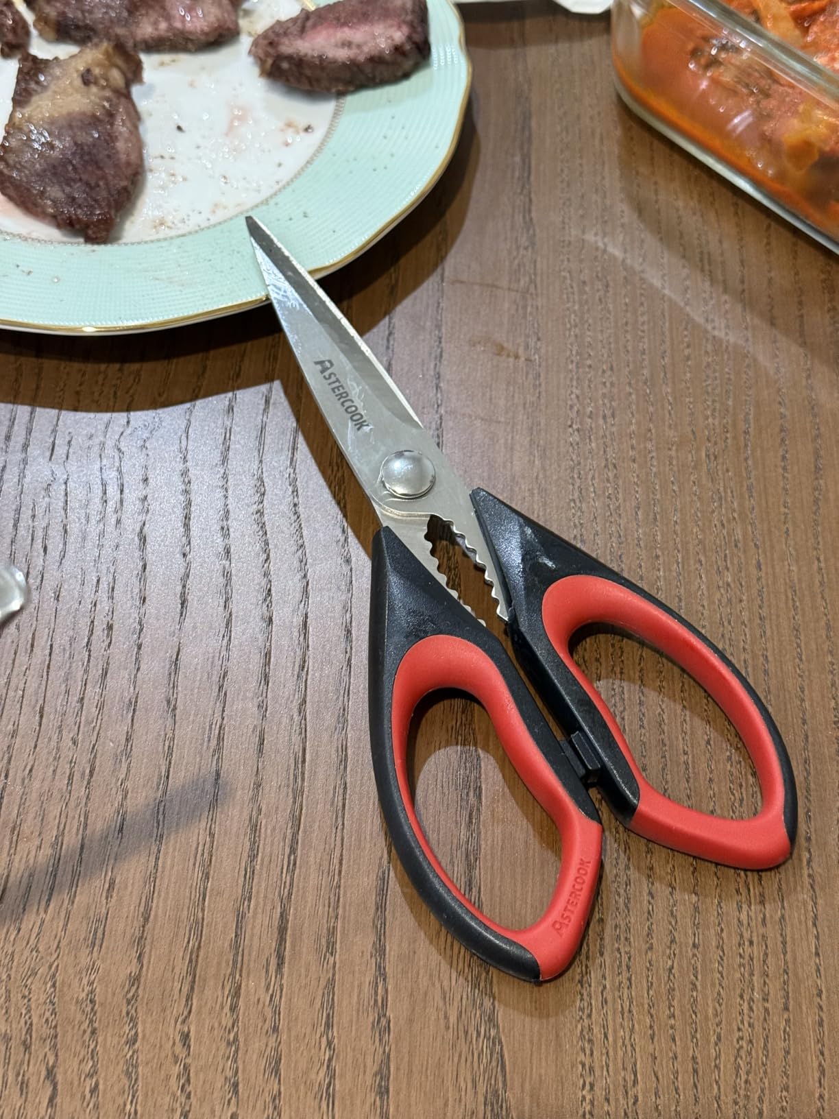 Astercook Kitchen Scissors, 3-Pack Heavy Duty Kitchen Shears with Stainless Steel Blades for Meat, Poultry, Herbs, Vegetables and Packaging, Dishwasher Safe customer photo 1