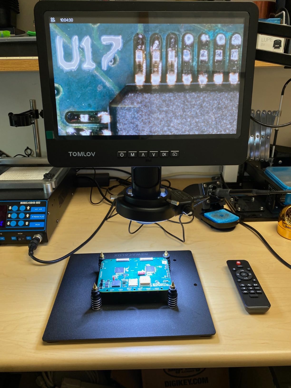 TOMLOV DM602 Flex 3 Lens HDMI Digital Soldering Microscope, Flexible Arm customer photo 2