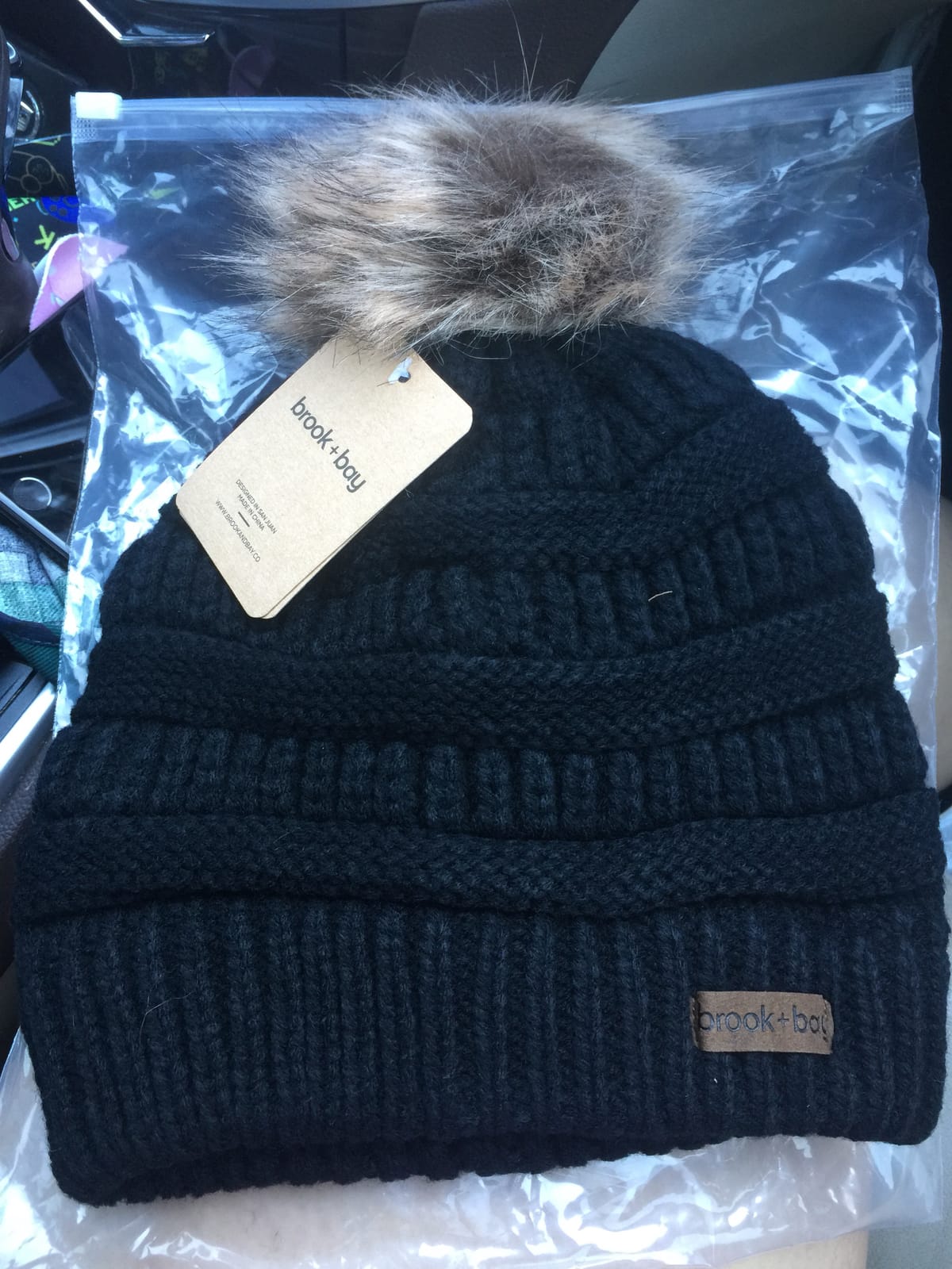 Brook + Bay - Beanie Hats for Women, Pom Pom Hat Soft Chunky Knit Beanie for Cold Weather, Stocking Cap for Women Winter Hats customer photo 1