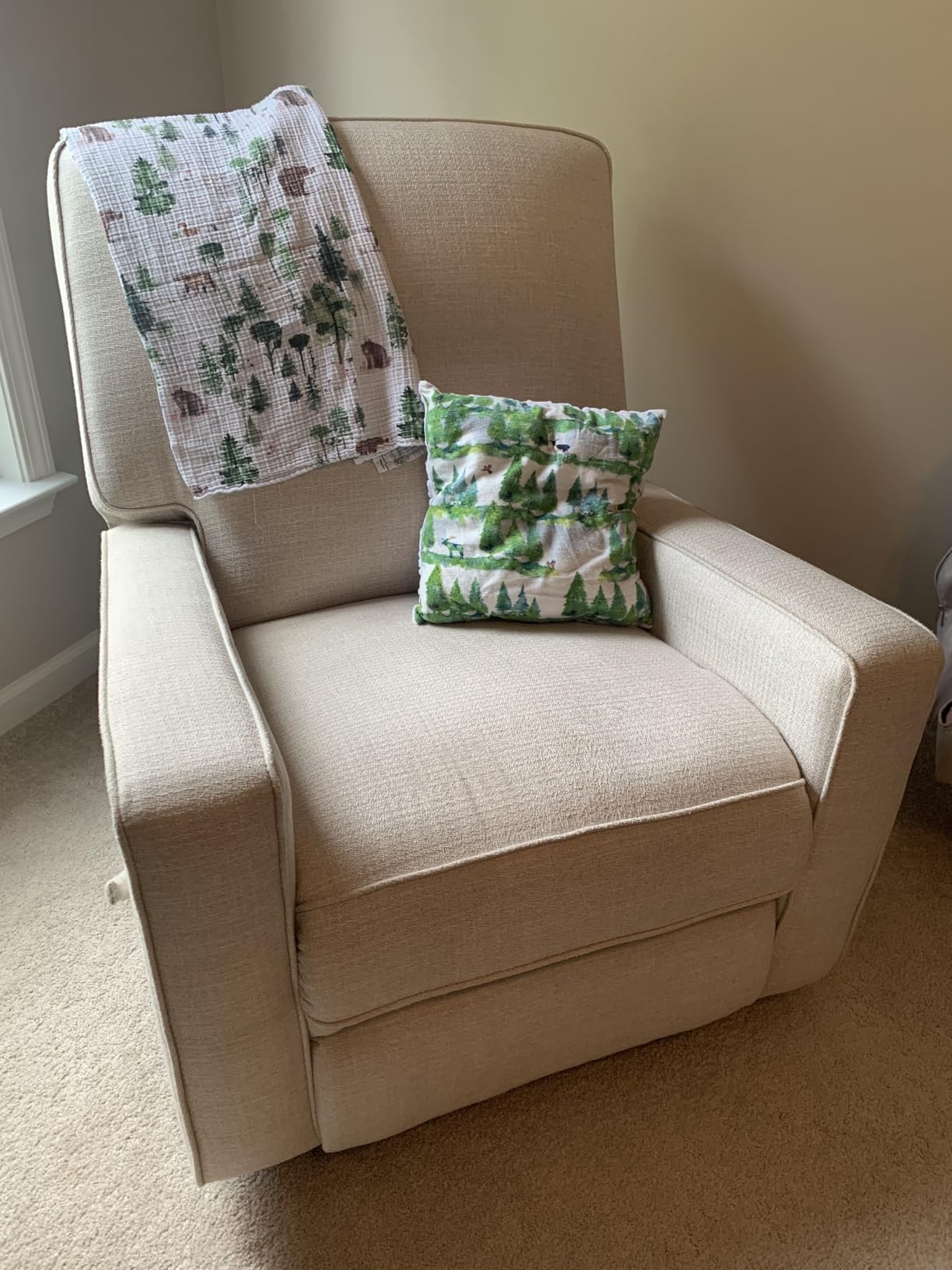 Harkawon Swivel Rocker Recliner Chair, Glider Rocker Recliner, Beige customer photo 1
