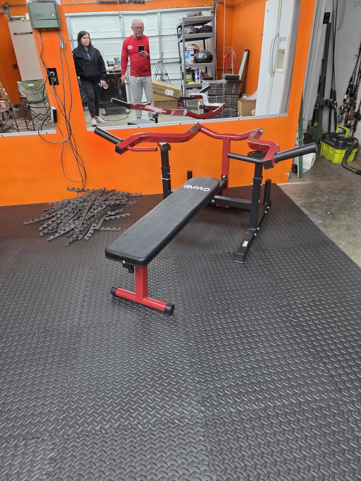 GMWD Chest Press Machine, Bench Press Machine with Independent Converging Arms, Adjustable Flat Incline Bench for Chest, AB Workouts, Shoulder Home Gym Equipment customer photo 2