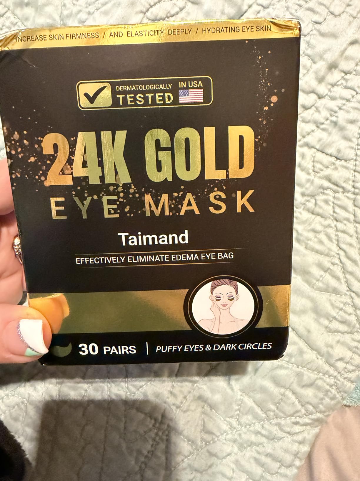 Taimand Under Eye Patches (30 Pairs), 24K Gold Eye Mask for Dark Circles customer photo 1