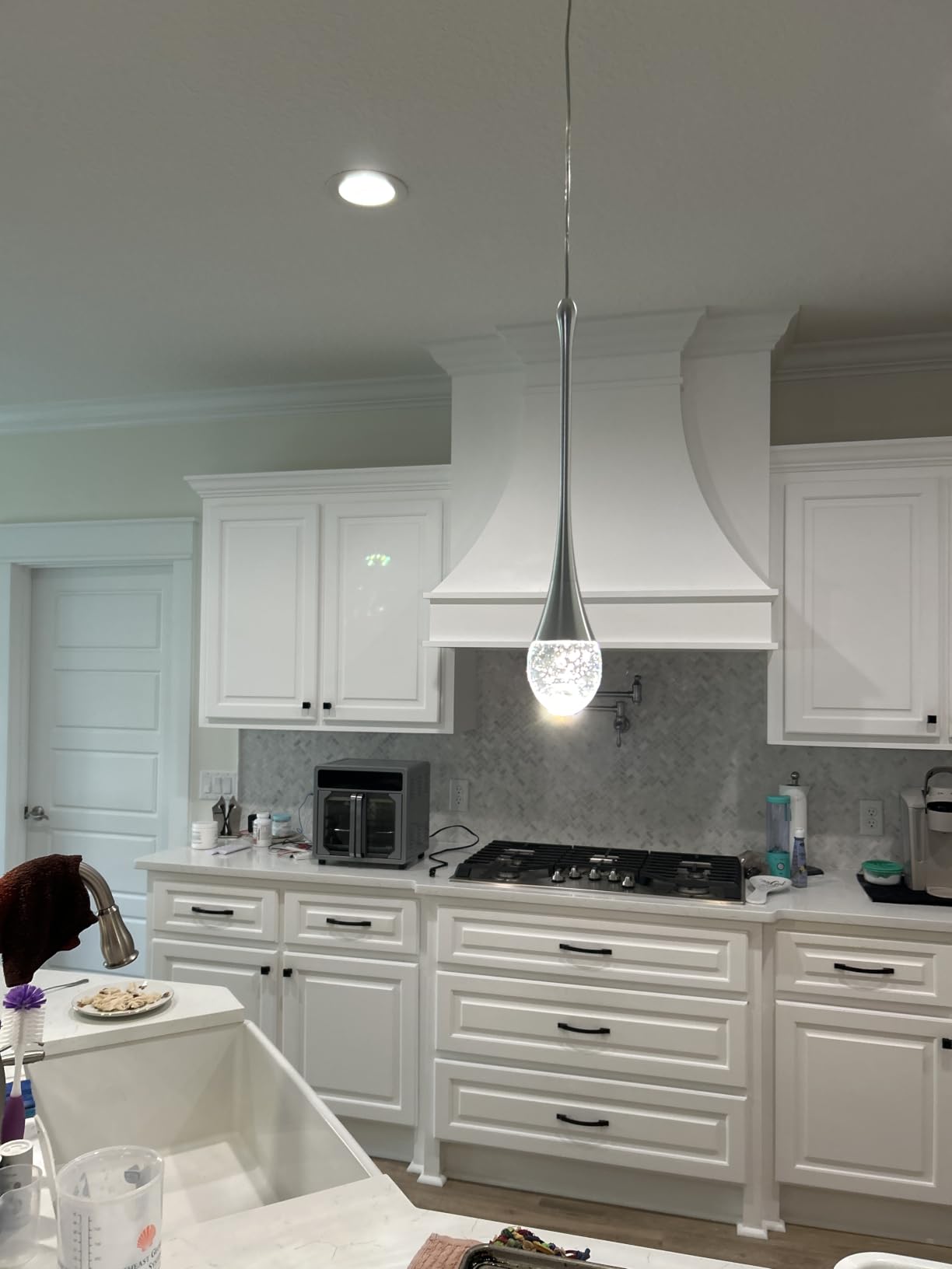 ykolupty 9-Lights Crystal Chandeliers for Staircase Modern Chandeliers for High Ceilings Crystal Pendant Light Fixture for Living Room Kitchen Island Foyer Hallway Bar customer photo 1