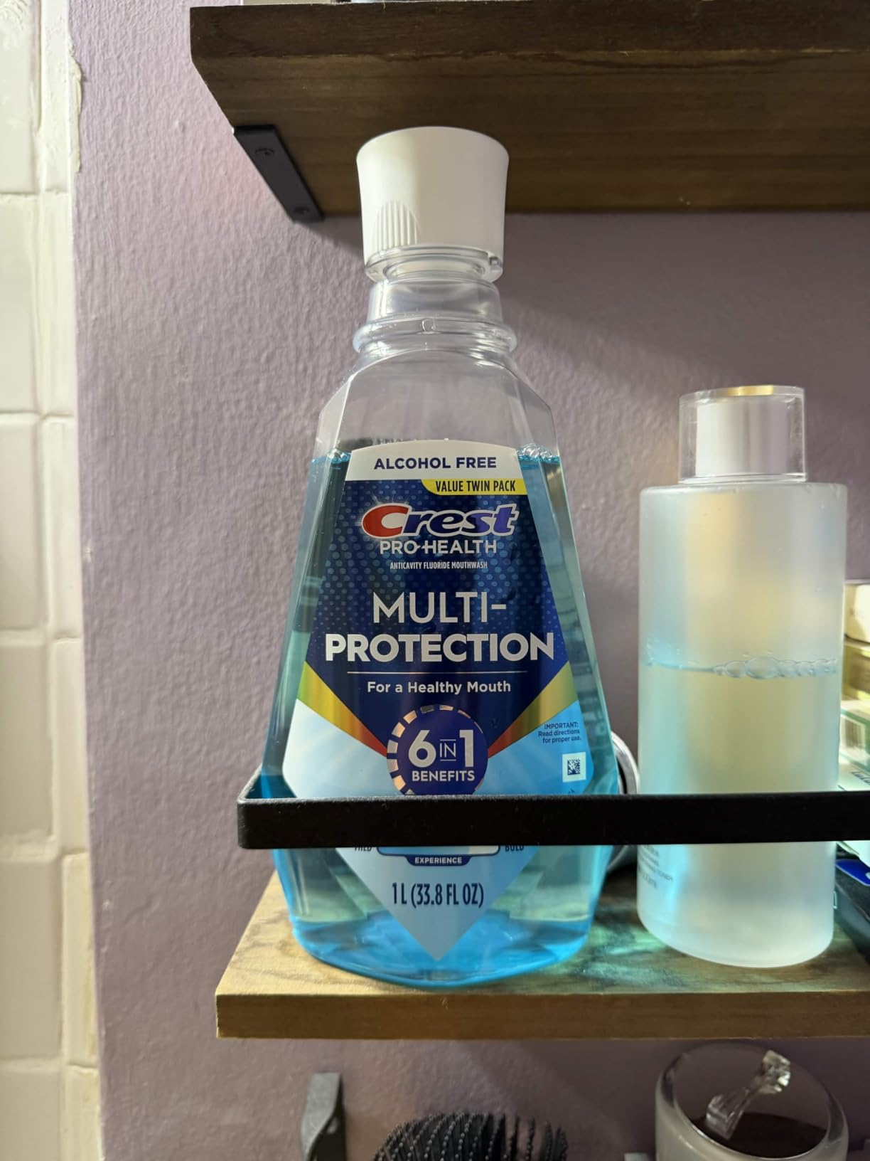 Crest Mouthwash Pro Health Multi-Protection, 1L, 2 Pack, 6-in-1 Benefits, Alcohol Free, Enamel Repair, Breath Freshener, Anti Cavity, Fluoride mouthwash, Bad Breath Treatment for Adults, Contains CPC customer photo 1