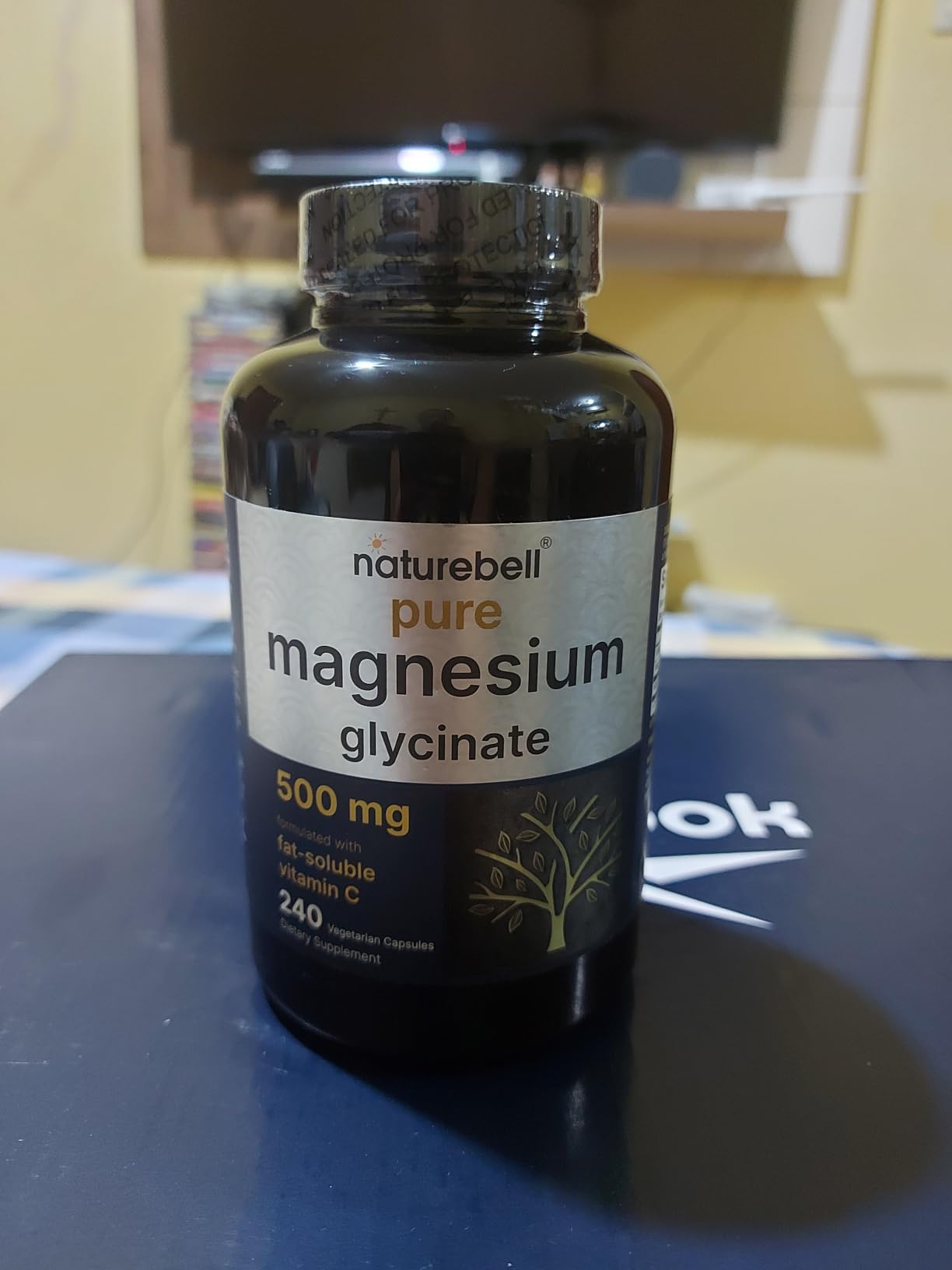 NatureBell Pure Magnesium Glycinate 500mg Per Serving, 240 Veggie Capsules customer photo 1