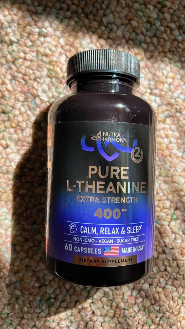 L-Theanine 400 mg - L Theanine for Stress Relief - Plant Based - 120 Caps customer photo 2