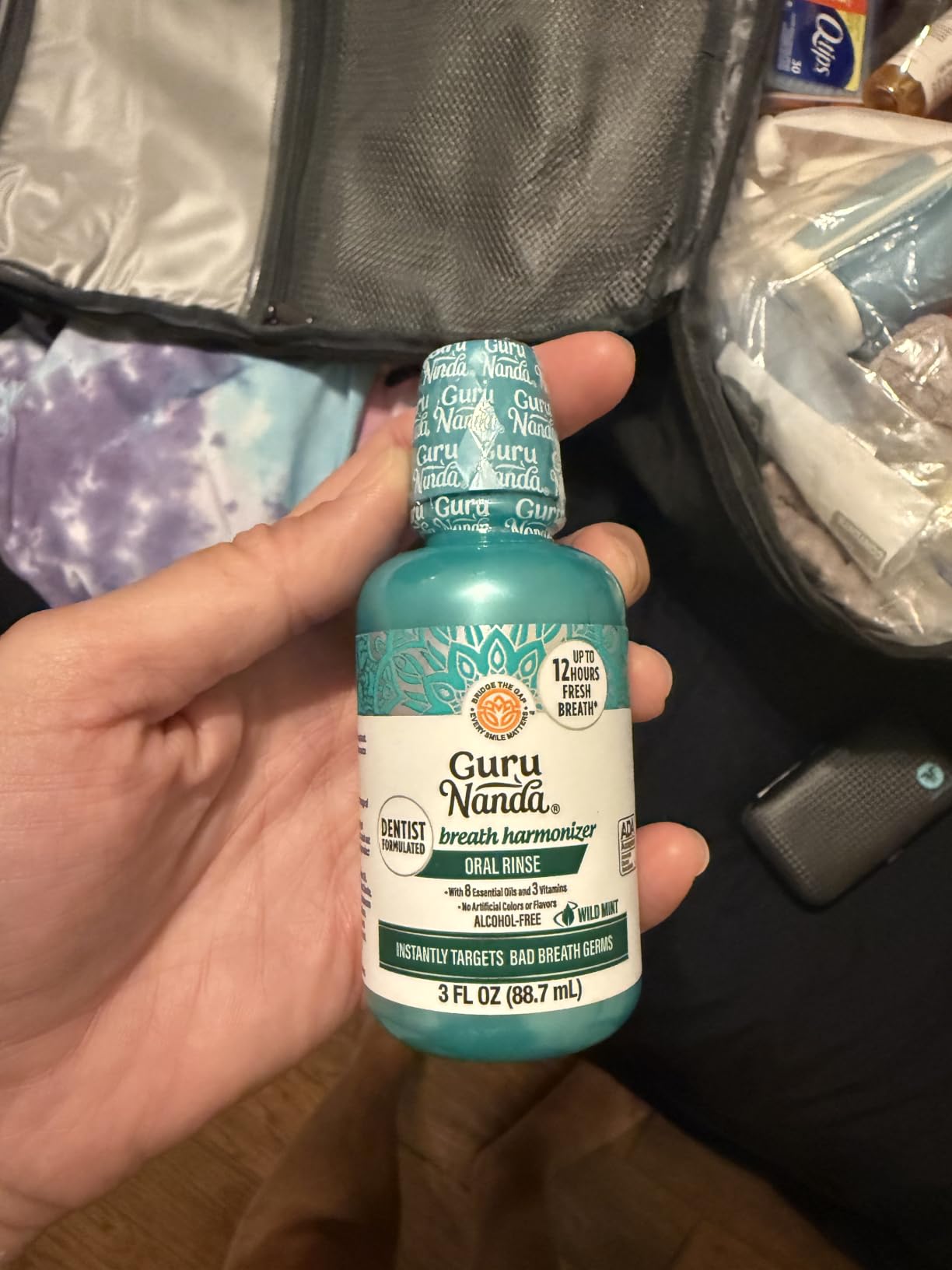 GuruNanda Oral Rinse Fresh Breath Mouthwash, ADA-Accepted Alcohol-Free Mouthwash, 7 Essential Oils & Vitamins, SLS & Flouride-Free, Wild Mint, 16 Oz customer photo 1