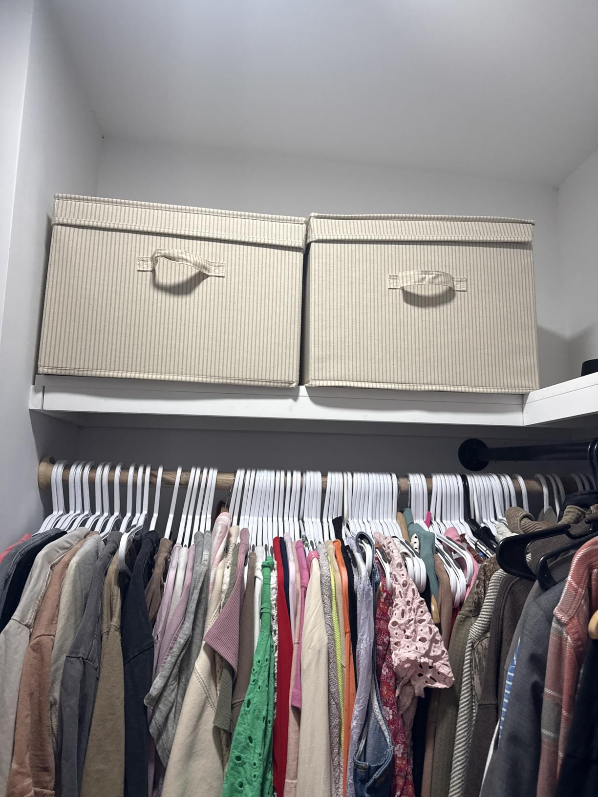 StorageWorks Fabric Storage Bins with Lids, Closet Storage Bins customer photo 2