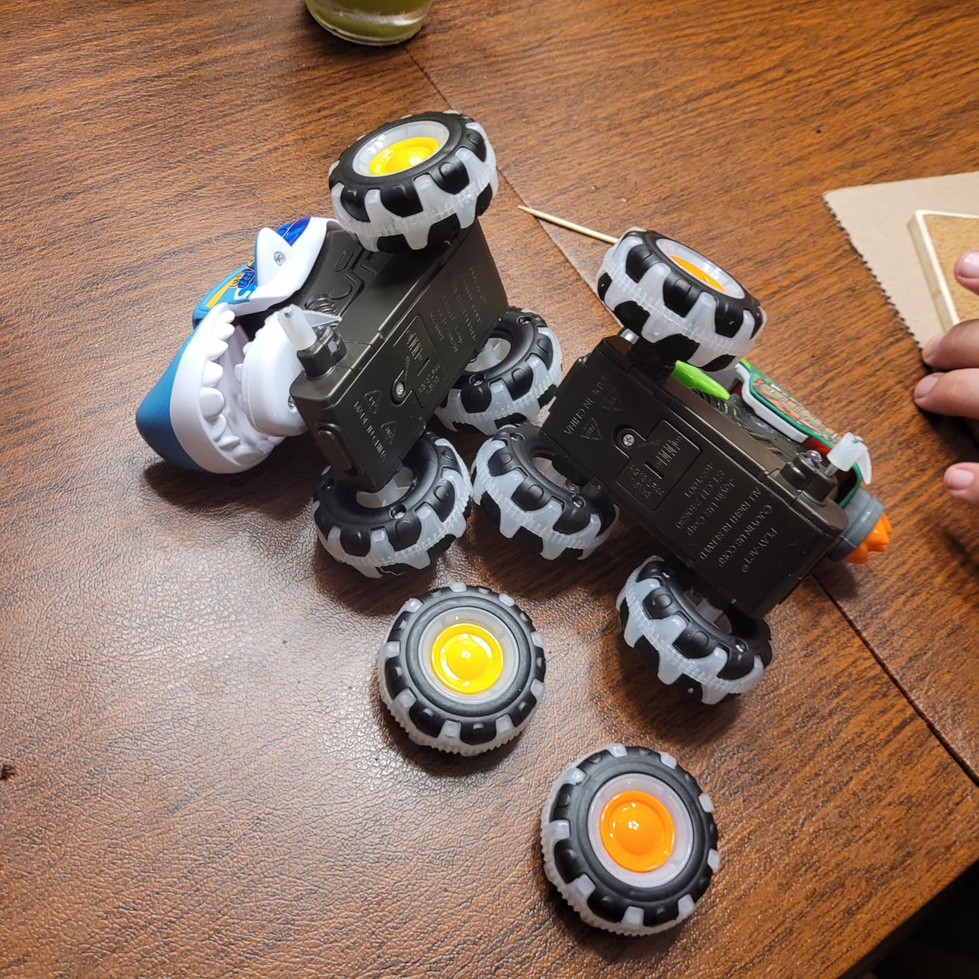 JOYIN 3 Pack Monster Truck Toy - Motion Activated Light Up Cars for Kids - Monster Glow Rover LED Wheels - Kids Boy Toys - Press and Go Dinosaur Trucks for Kids Boy Birthday Gifts customer photo 2