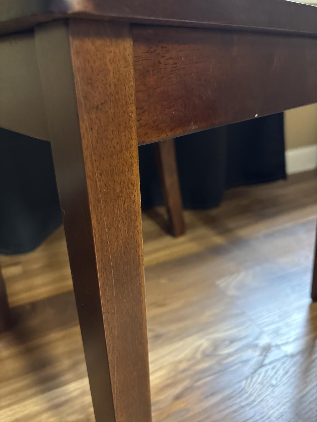 GIANTEX Wood Dining Chairs Set of 4 Black- Wooden Armless Kitchen Chairs with Solid Rubber Wood Legs, Non-Slip Foot Pads, Max Load 400 Lbs, Farmhouse Style High Ladder Back Wooden Dining Room Chairs customer photo 1