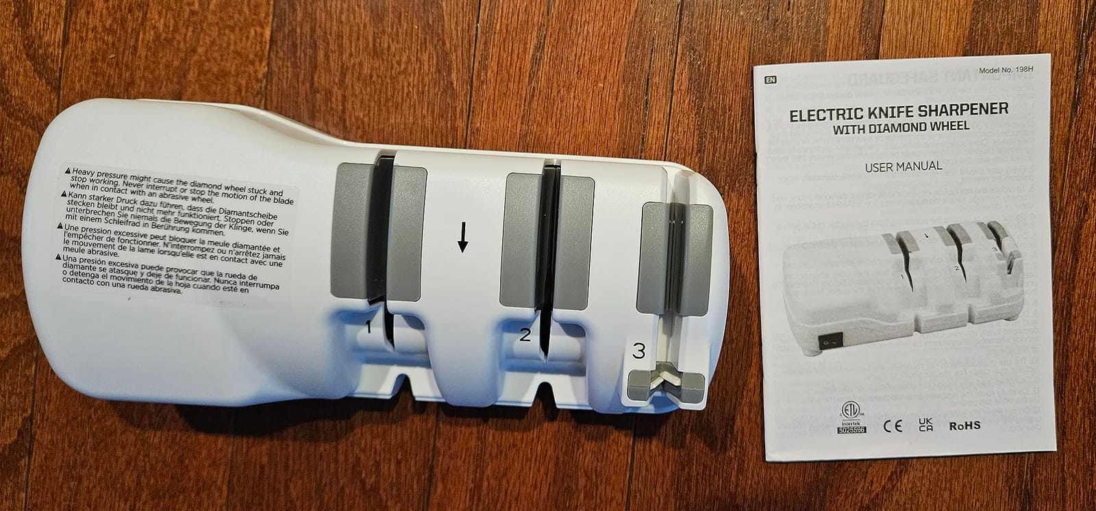 SHARPAL 198H Electric Knife Sharpener 3 Stage with Diamond Wheels customer photo 1